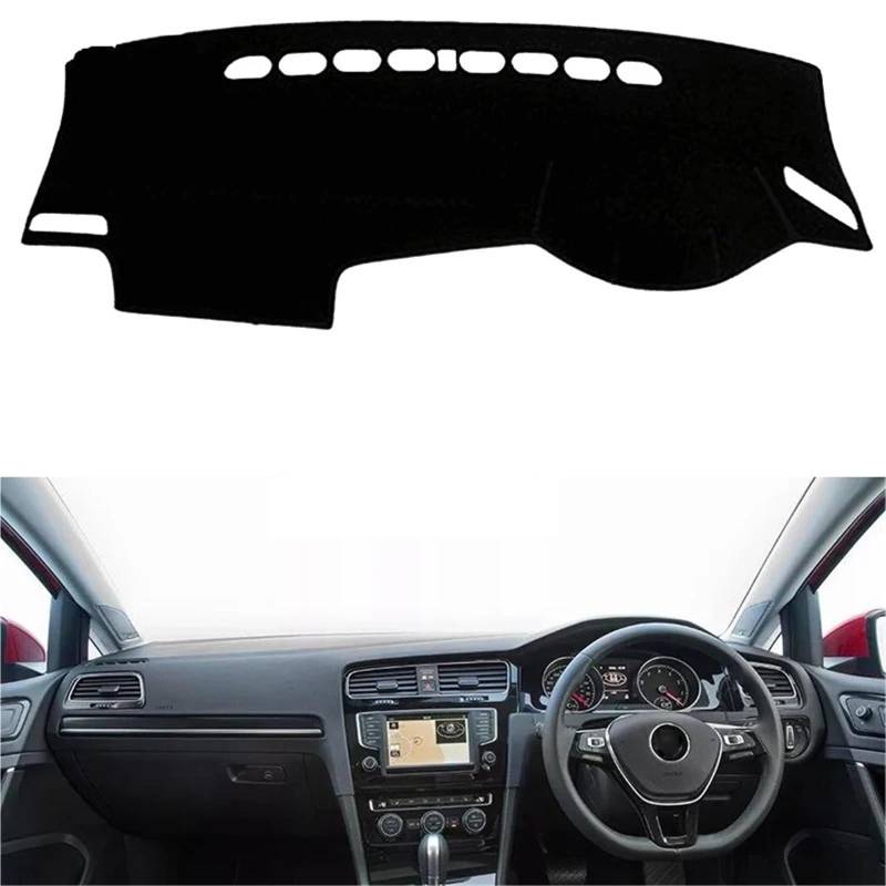 Armaturenbrett Sonnenschutz Teppich Für VW Für Golf 7 MK7 Für Golf 2013 2014 2015 2016 2017 2018 Anti-dity 2 Schichten Auto Innere Armaturenbrett Abdeckung DashMat Teppich Cape(F) von URAGER