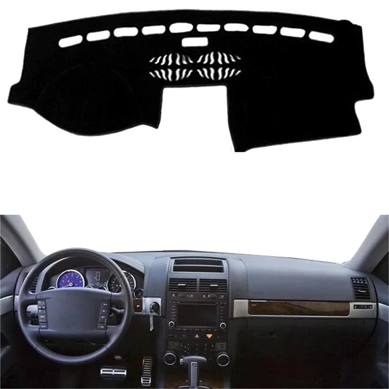 Armaturenbrett Sonnenschutz Teppich Für VW Für Touareg 2003 2004 2005 2006 2007 2008 2009 2010 LHD RHD Auto Auto Dashboard Abdeckung Dash Matte Teppich Cape(A) von URAGER