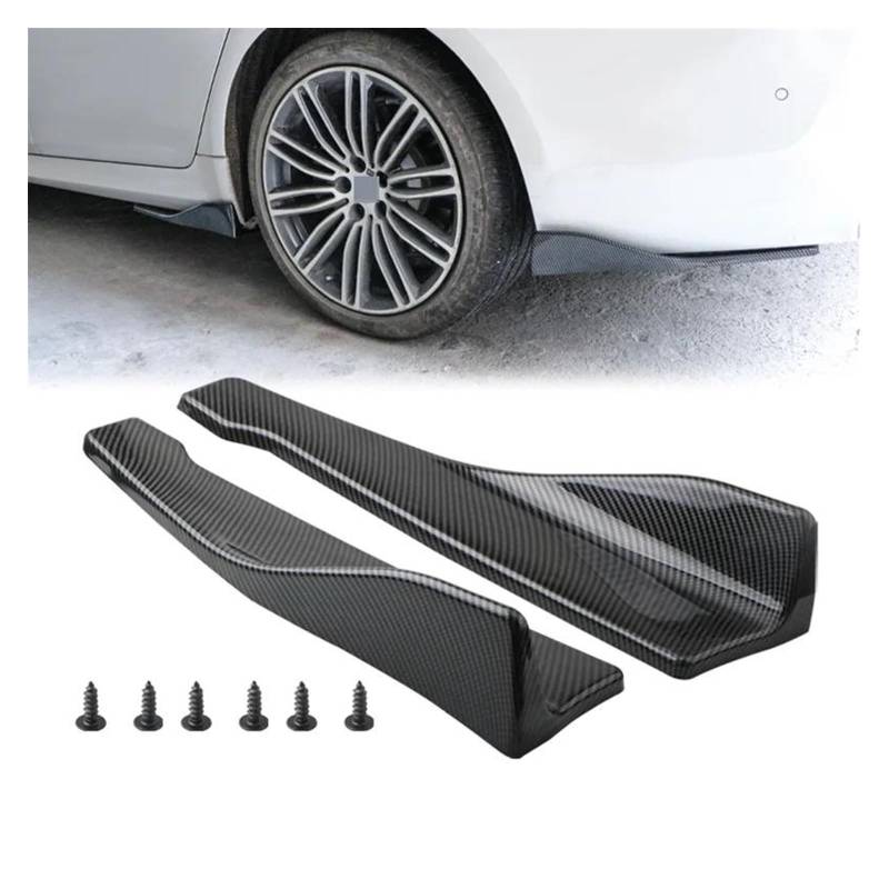 Auto Seitenschürze Universal Auto Spoiler Hinten Stoßstange Streifen Lip Diffusor Splitter Scratch Protector Auto Tuning Zubehör Carbon Faser Auto Seitenrock Splitter (Size : Side Skirt CB) von URAGER