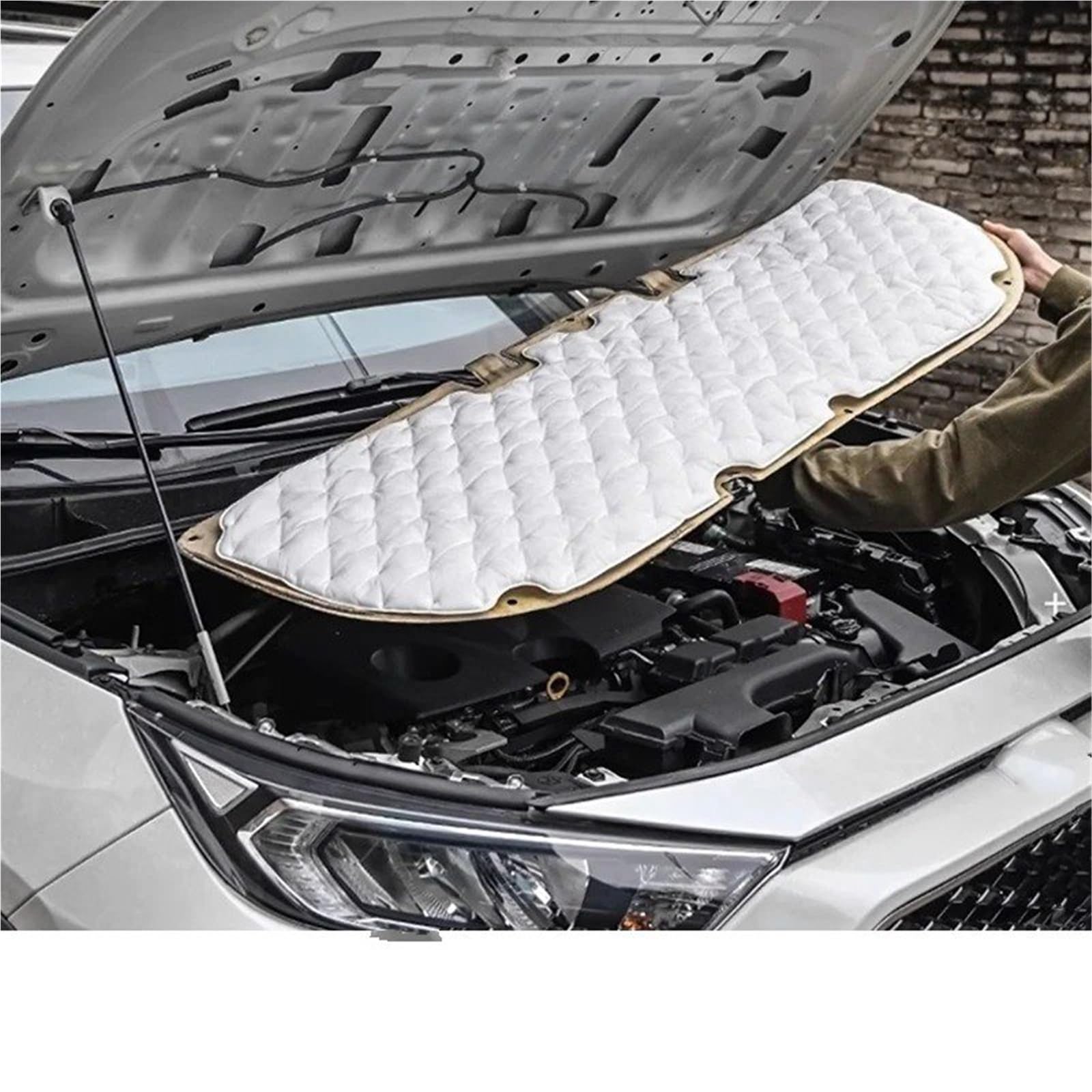 Dämmschaummatte Auto Motorhaube Schallschutz Pad Baumwolle Schallschutzmatte Zierleisten Für Toyota Für Sienna Granvia Für Camry Für RAV4 Für Highlander Kluger(A) von URAGER