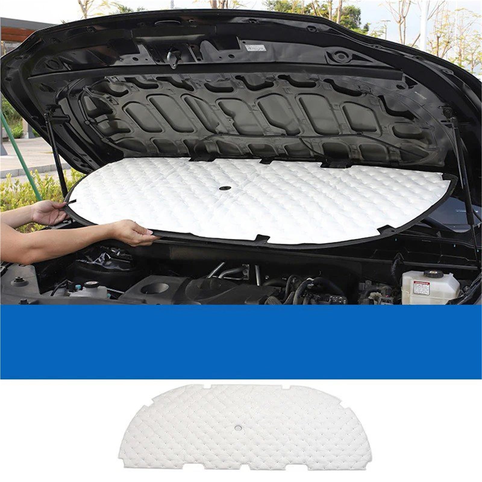 Dämmschaummatte Auto Motorhaube Schallschutz Pad Baumwolle Schallschutzmatte Zierleisten Für Toyota Für Sienna Granvia Für Camry Für RAV4 Für Highlander Kluger(B) von URAGER