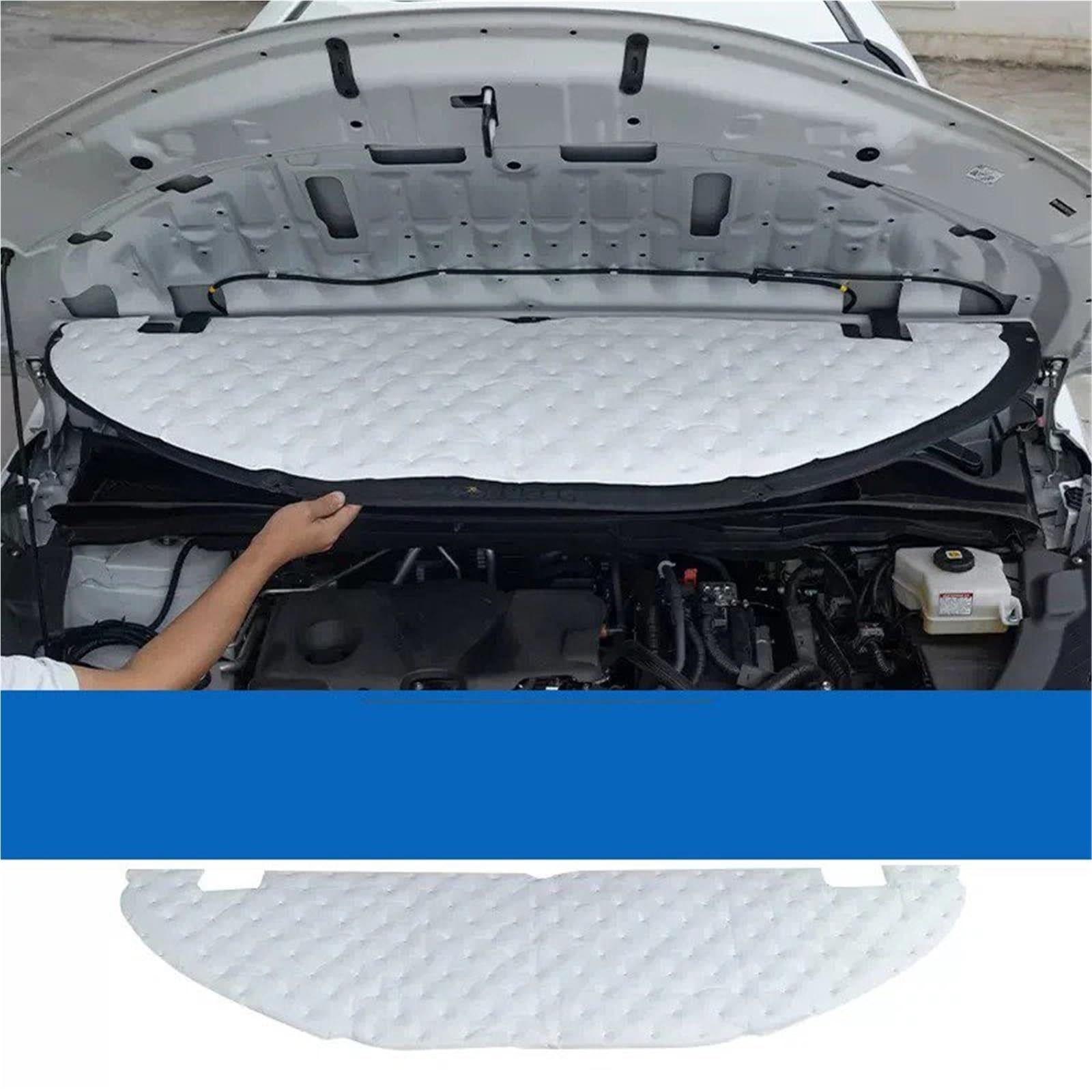 Dämmschaummatte Auto Motorhaube Schallschutz Pad Baumwolle Schallschutzmatte Zierleisten Für Toyota Für Sienna Granvia Für Camry Für RAV4 Für Highlander Kluger(C) von URAGER