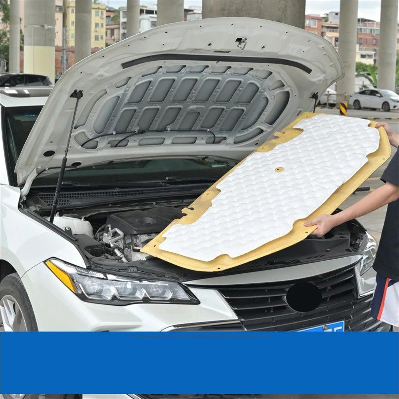 Dämmschaummatte Auto Motorhaube Schallschutz Pad Baumwolle Schallschutzmatte Zierleisten Für Toyota Für Sienna Granvia Für Camry Für RAV4 Für Highlander Kluger(D) von URAGER