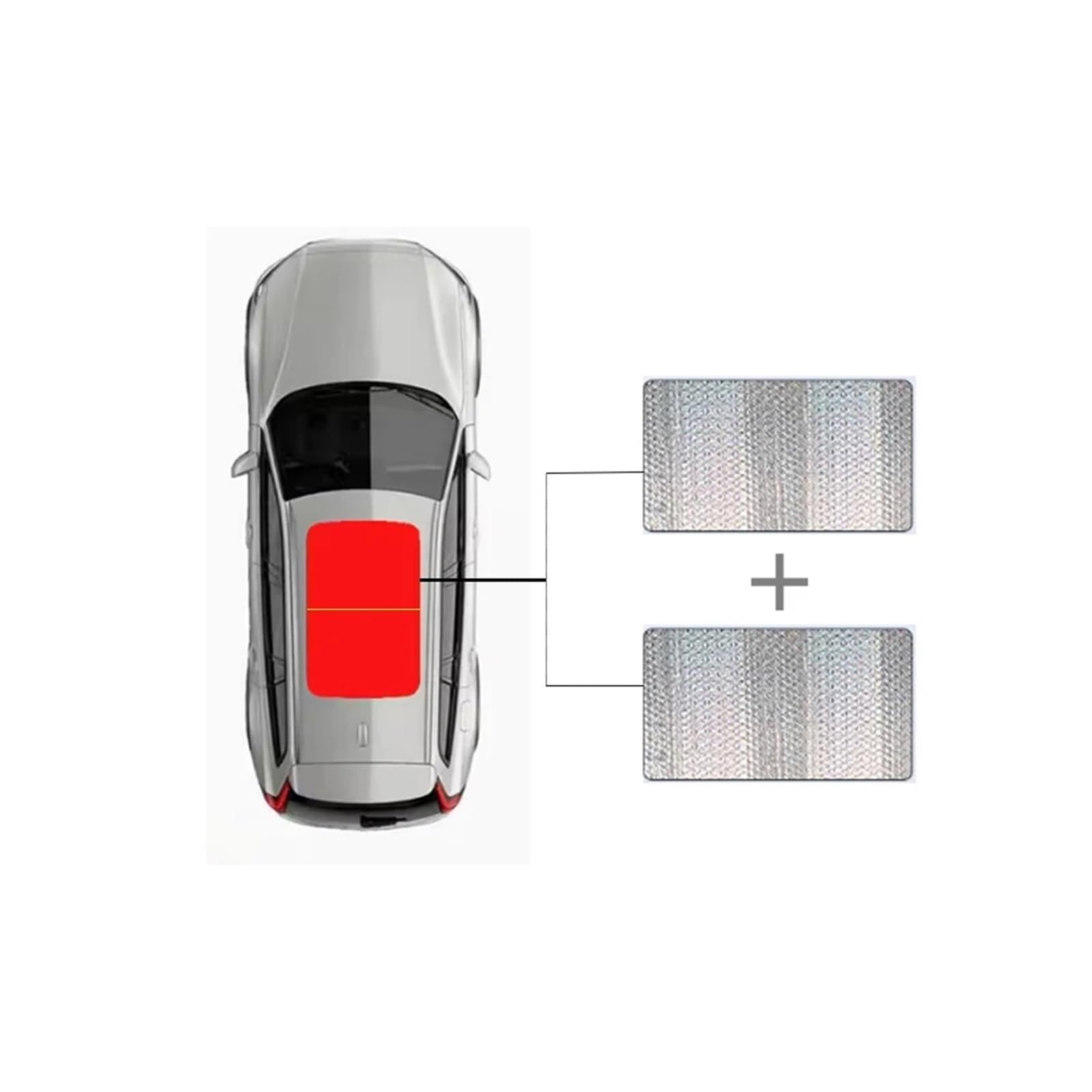 Sonnenblende Für Hyundai Für Sonata Für LF MK7 2015 2016 2017 2018 2019 Schiebedach-Sonnenschutz Auto-Panoramadach-Hitzeschild-Fenster-Sonnenschutz Anti-UV(Silber) von URAGER