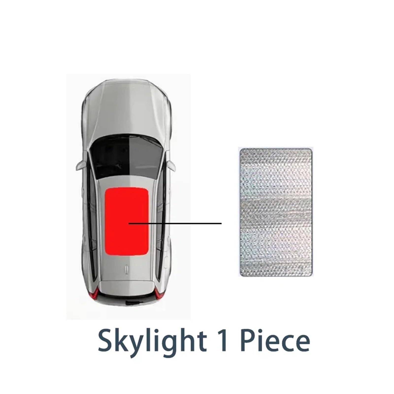 Sonnenblende Für VW Für Golf Mk7 2015 2016 2017 2018 2019 2020 2021 Schiebedach Sonnenschirm Auto Panorama Dach Hitzeschild Fenster Sonnenschirm Anti-uv(Silber) von URAGER