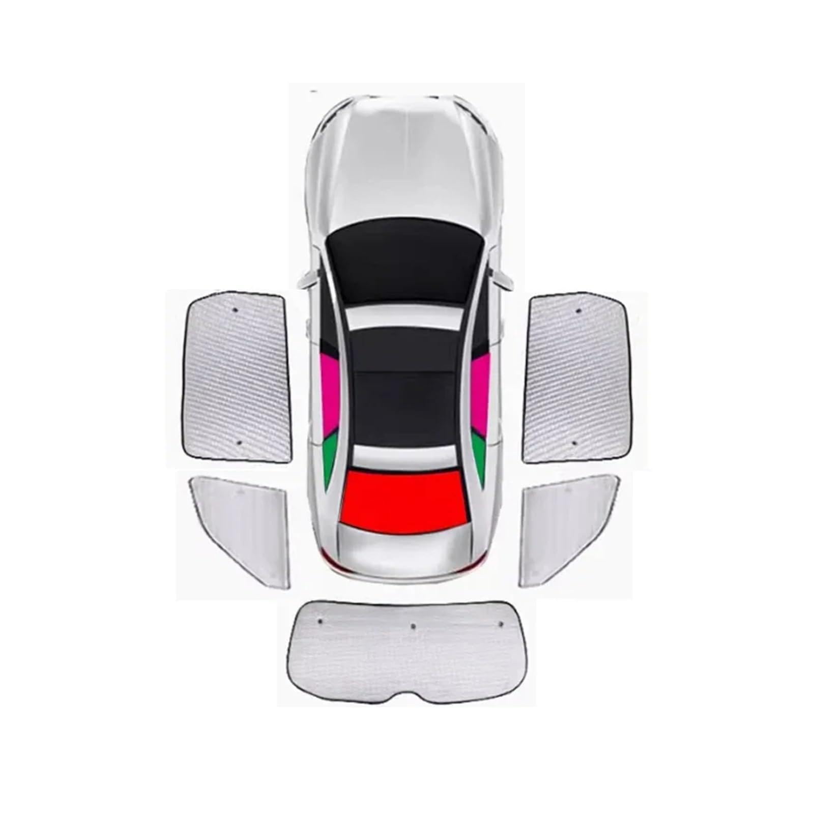 Sonnenblende Für VW Für Transporter 5T 2003-2012 2013 2014 2015 Sonnenschutz Auto Windschutzscheibe Sonnenschirm Wärmedämmung Auto Sonnenblende Zubehör(Rear 5 Pieces) von URAGER