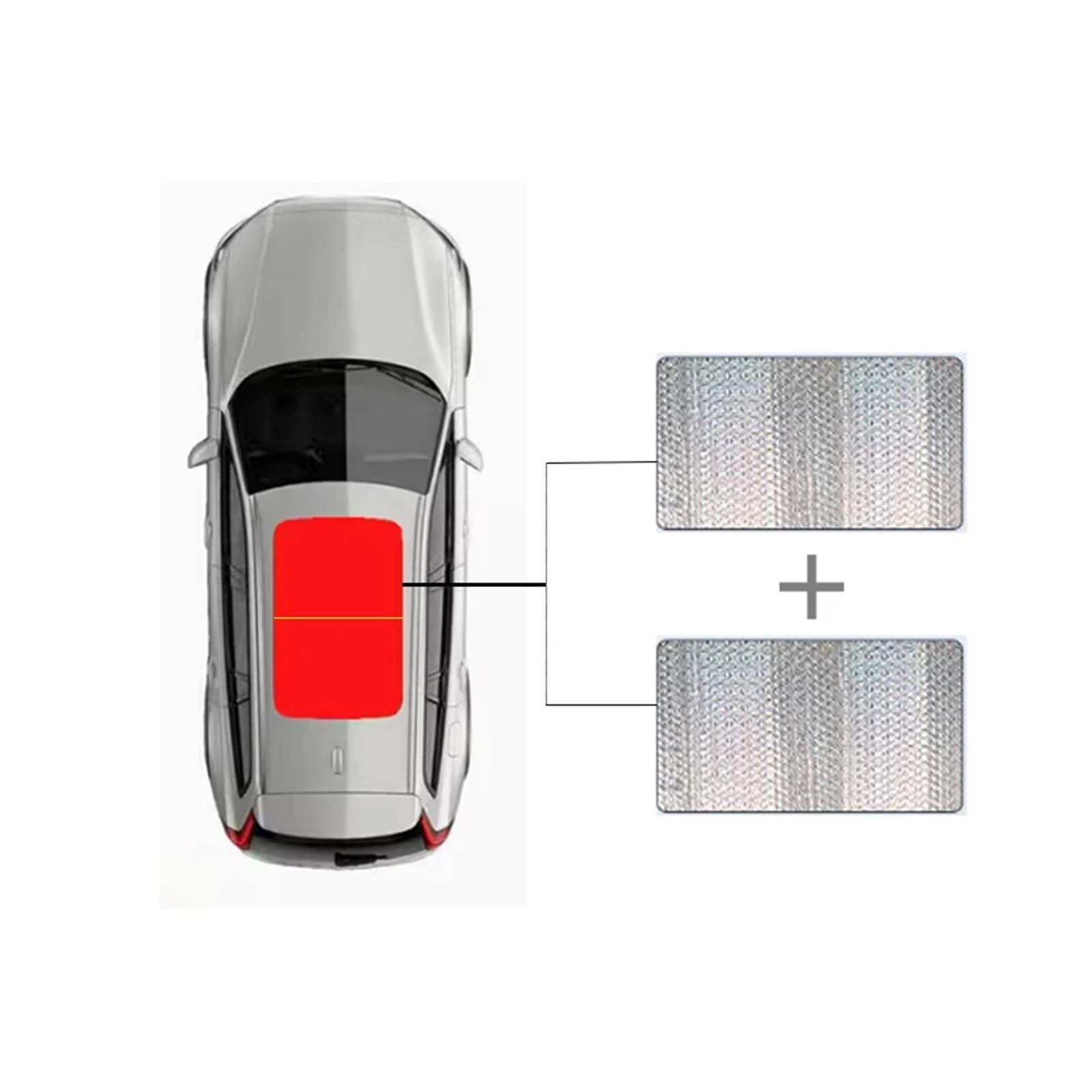 Sonnenblende Schiebedach Sonnenschirm Auto Panorama Dach Hitzeschild Fenster Sonnenschutz Anti-Uv Für X3 G01 F97 G08 2018 2019 2020 2021 2022 2023(Silber) von URAGER