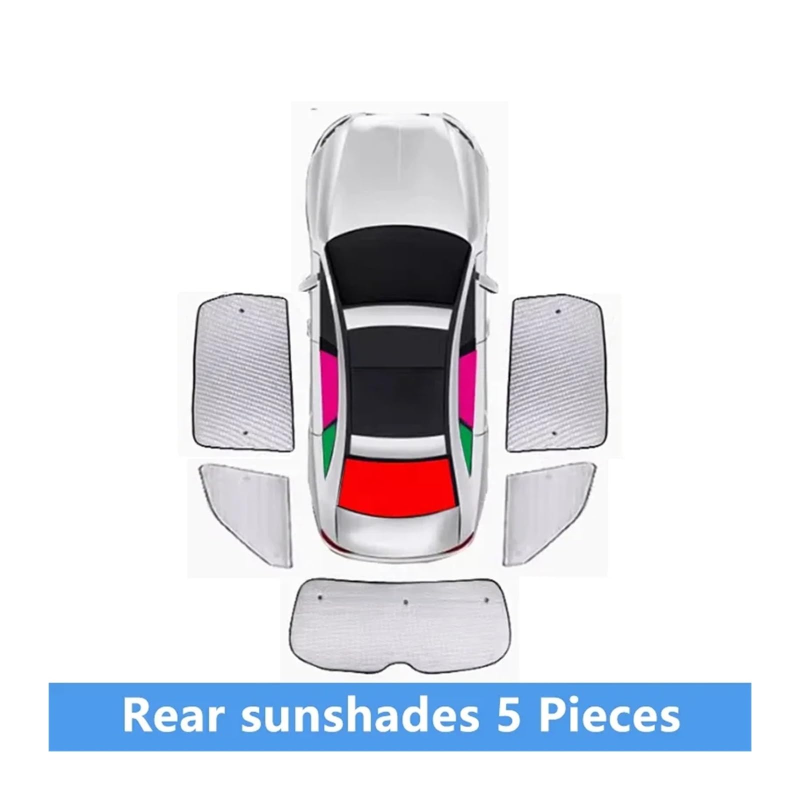 Sonnenblende Sonnenschutz Auto Windschutzscheibe Sonnenschirm Isolierung Sonnenschutz Visier Für Toyota Für Prius XW20 2003 2004 2005 2006 2007 2008 2009(Rear 5 Pieces) von URAGER