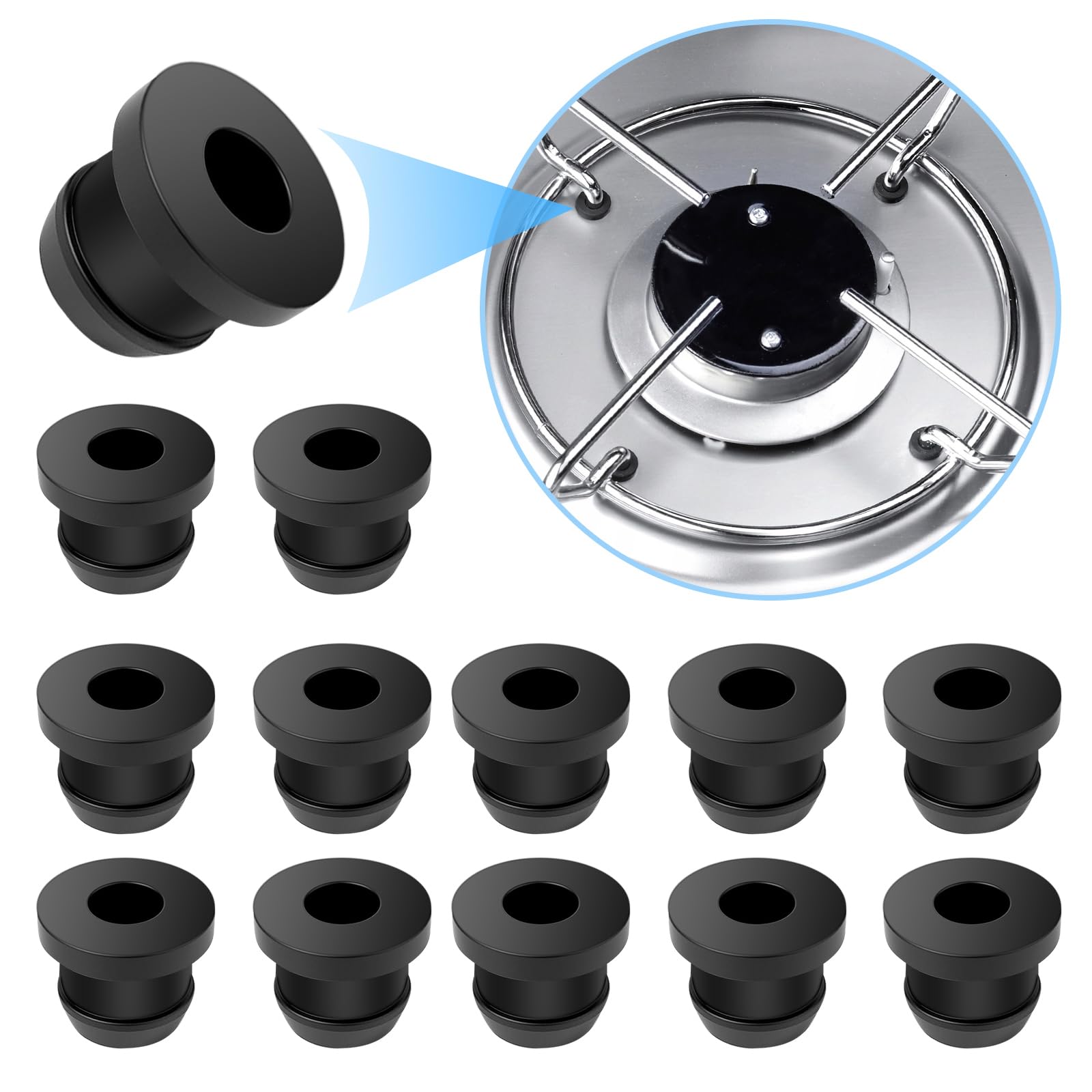 URAQT 12 Stück Topfträgergummis, für Wohnmobilkocher Kompatibel mit 5 mm Stangen von Dometic, Smev und Thetford, Gummitüllen für Topfstützen Zubehör für Wohnmobil-Kochfeld URAQT 12 Stück Topfträgergummis, für Wohnmobilkocher Kompatibel mit 5 mm Stangen von Dometic, Smev und Thetford, Gummitüllen für Topfstützen Zubehör für Wohnmobil-Kochfeld von URAQT