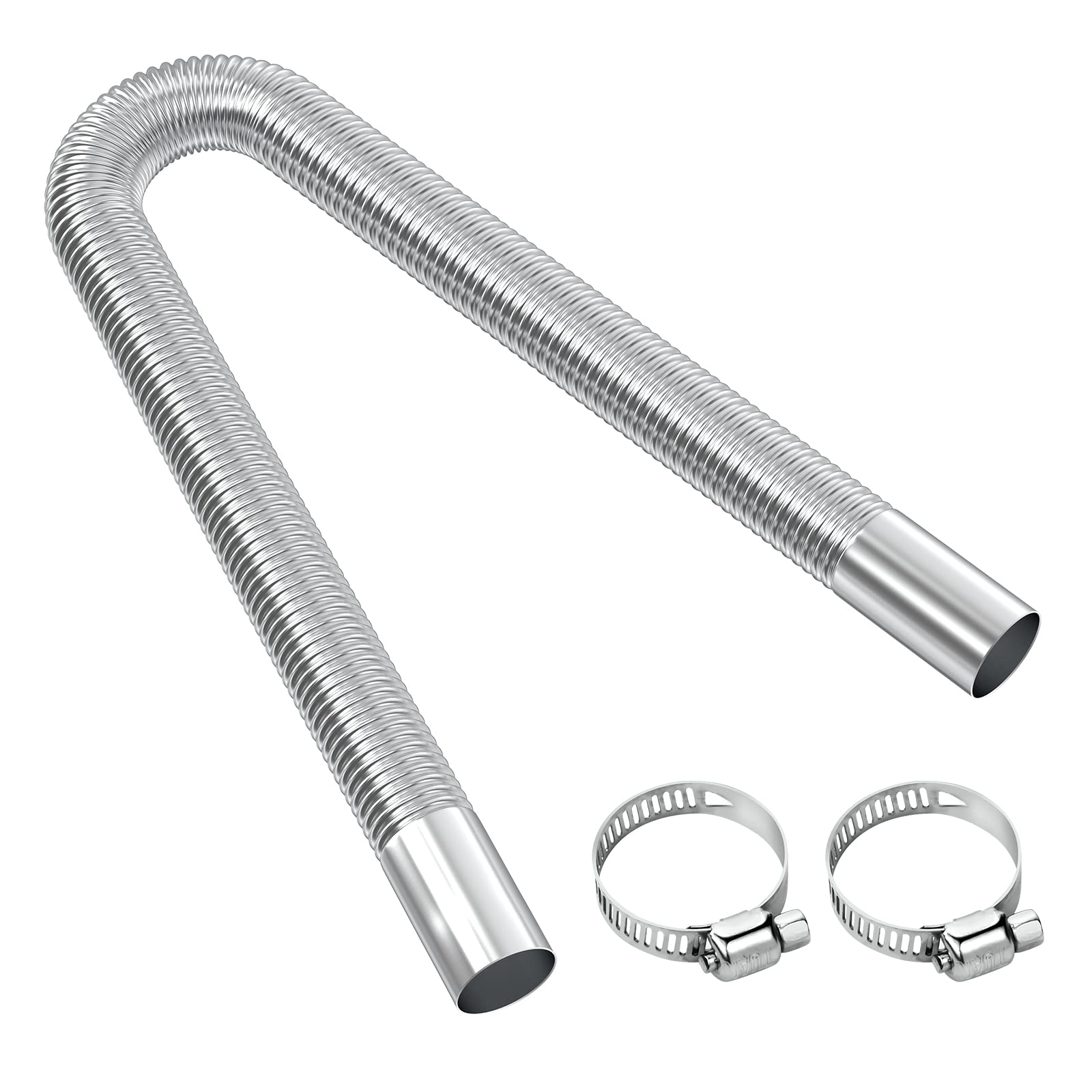 URAQT Abgasrohr Standheizung, 60 cm Abgasschlauch für Stromerzeuger Auto Edelstahl Abgasrohr Metallschlauch Abgasrohr Standheizung Diesel abgasrohre mit Zwei Edelstahlklammern für Diesel Heizung URAQT Abgasrohr Standheizung, 60 cm Abgasschlauch für Stromerzeuger Auto Edelstahl Abgasrohr Metallschlauch Abgasrohr Standheizung Diesel abgasrohre mit Zwei Edelstahlklammern für Diesel Heizung von URAQT