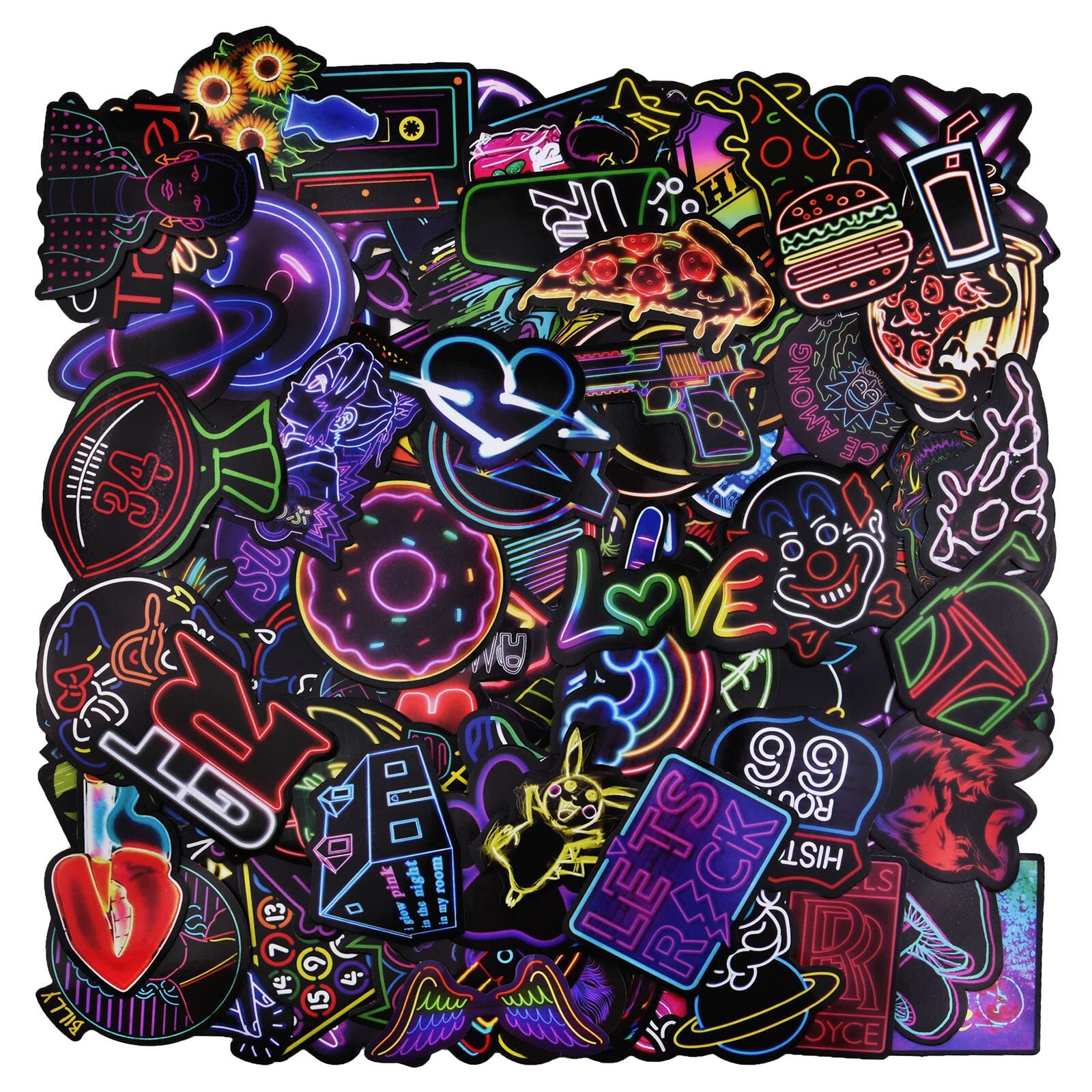 URAQT Neon Aufkleber Sticker,150 Stück Wasserfeste Aufkleber Sticker Vinyl Stickers Coole Sticker Autoaufkleber für Auto Laptop Skateboard Fahrrad Moped Motorrad Helm, Geschenk für Erwachse Kind URAQT Neon Aufkleber Sticker,150 Stück Wasserfeste Aufkleber Sticker Vinyl Stickers Coole Sticker Autoaufkleber für Auto Laptop Skateboard Fahrrad Moped Motorrad Helm, Geschenk für Erwachse Kind von URAQT