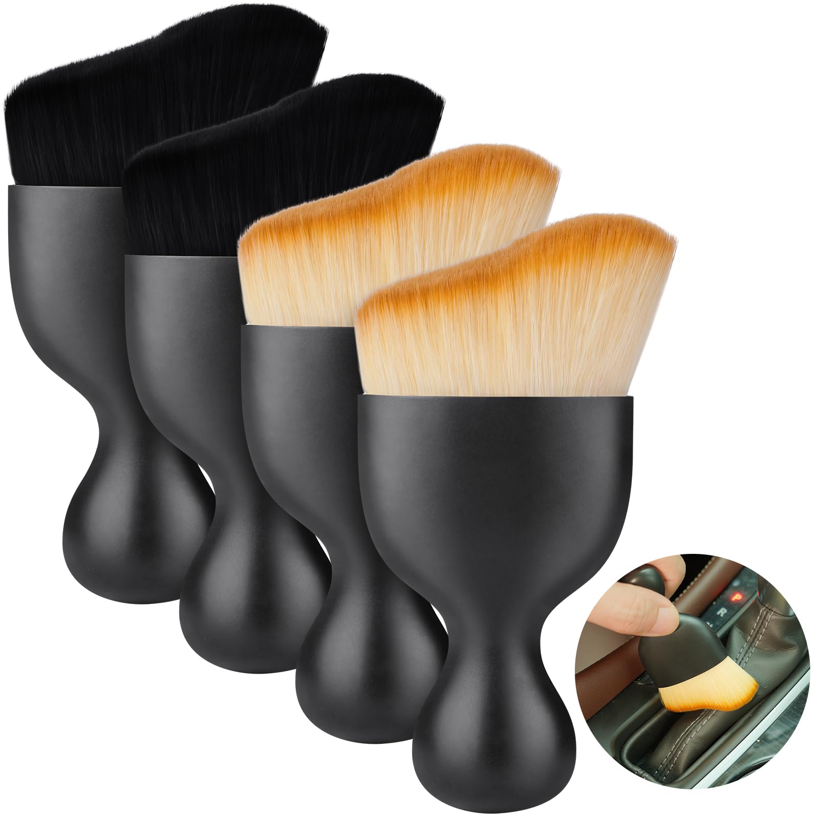 URAQT Auto Detailingbürste, 4 Stück Auto Detailing Bürsten Weiche Borsten Auto Innere Reinigungswerkzeuge Pinsel Detailierbürste Rreinigung Pinsel Staub Saubere Bürsten für Auto Staub Büro Zuhause-B URAQT Auto Detailingbürste, 4 Stück Auto Detailing Bürsten Weiche Borsten Auto Innere Reinigungswerkzeuge Pinsel Detailierbürste Rreinigung Pinsel Staub Saubere Bürsten für Auto Staub Büro Zuhause-B von URAQT