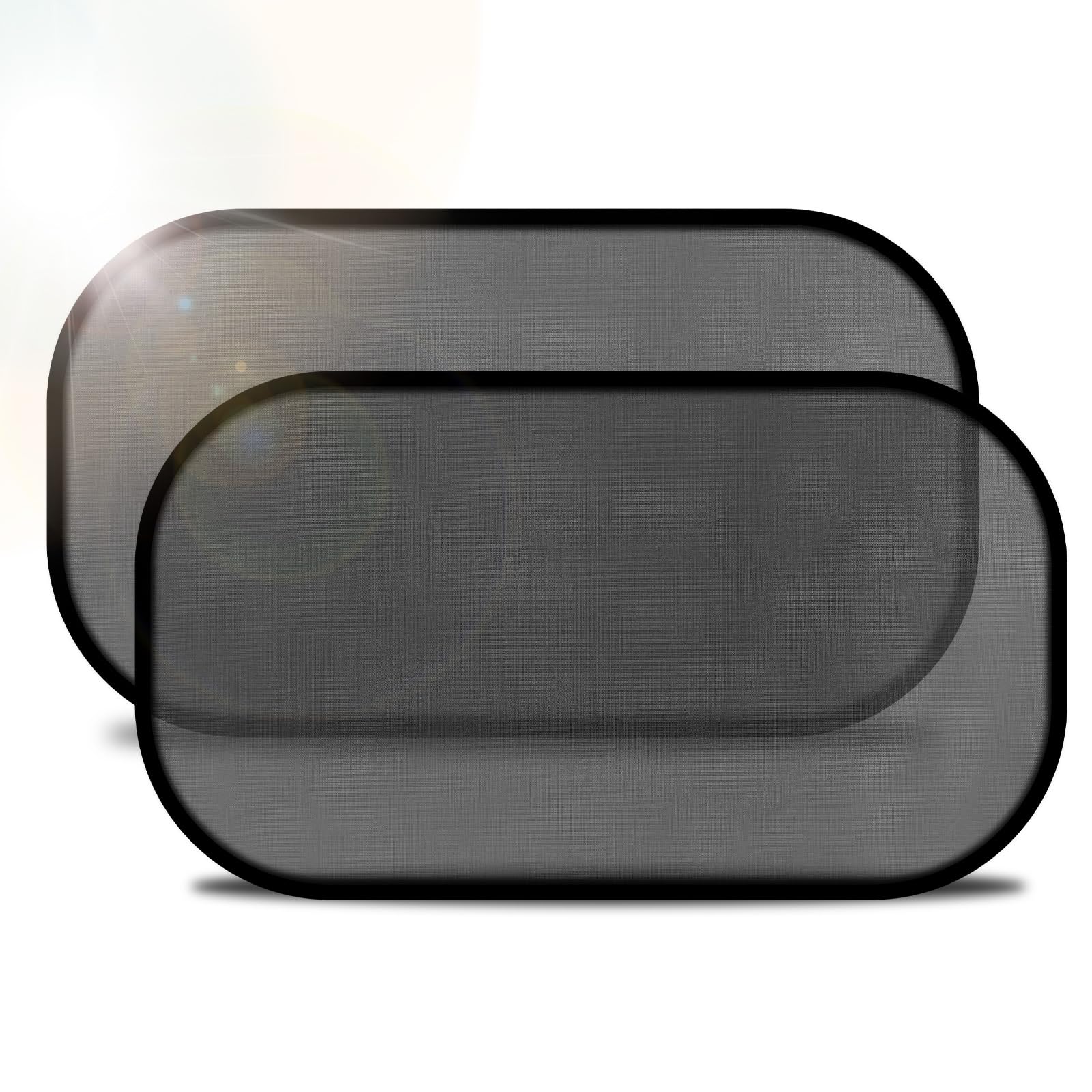 URAQT Auto Sonnenschutz, Kompatibel mit Personenkraftwagen, Autofenster Sonnenschutz mit UV Schutz (2er Set) für Kinder, Schwarz-51x31cm von URAQT