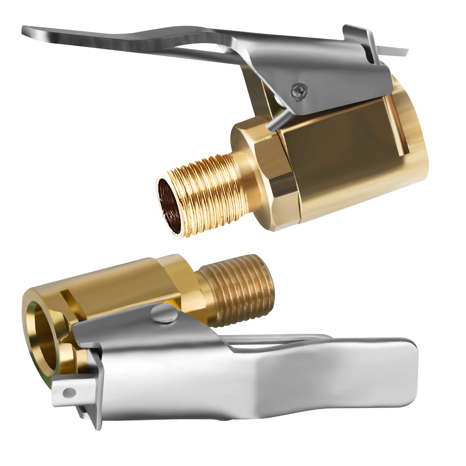 URAQT Autoventil Hebelstecker Air Chuck, 2 Stück 8mm Messing Reifenfüllnippel Ventilaufsatz Momentstecker Hebelstecker Reifen Ventil Luftpumpe Clip für alle Reifenventile mit Ventilgewinde URAQT Autoventil Hebelstecker Air Chuck, 2 Stück 8mm Messing Reifenfüllnippel Ventilaufsatz Momentstecker Hebelstecker Reifen Ventil Luftpumpe Clip für alle Reifenventile mit Ventilgewinde von URAQT