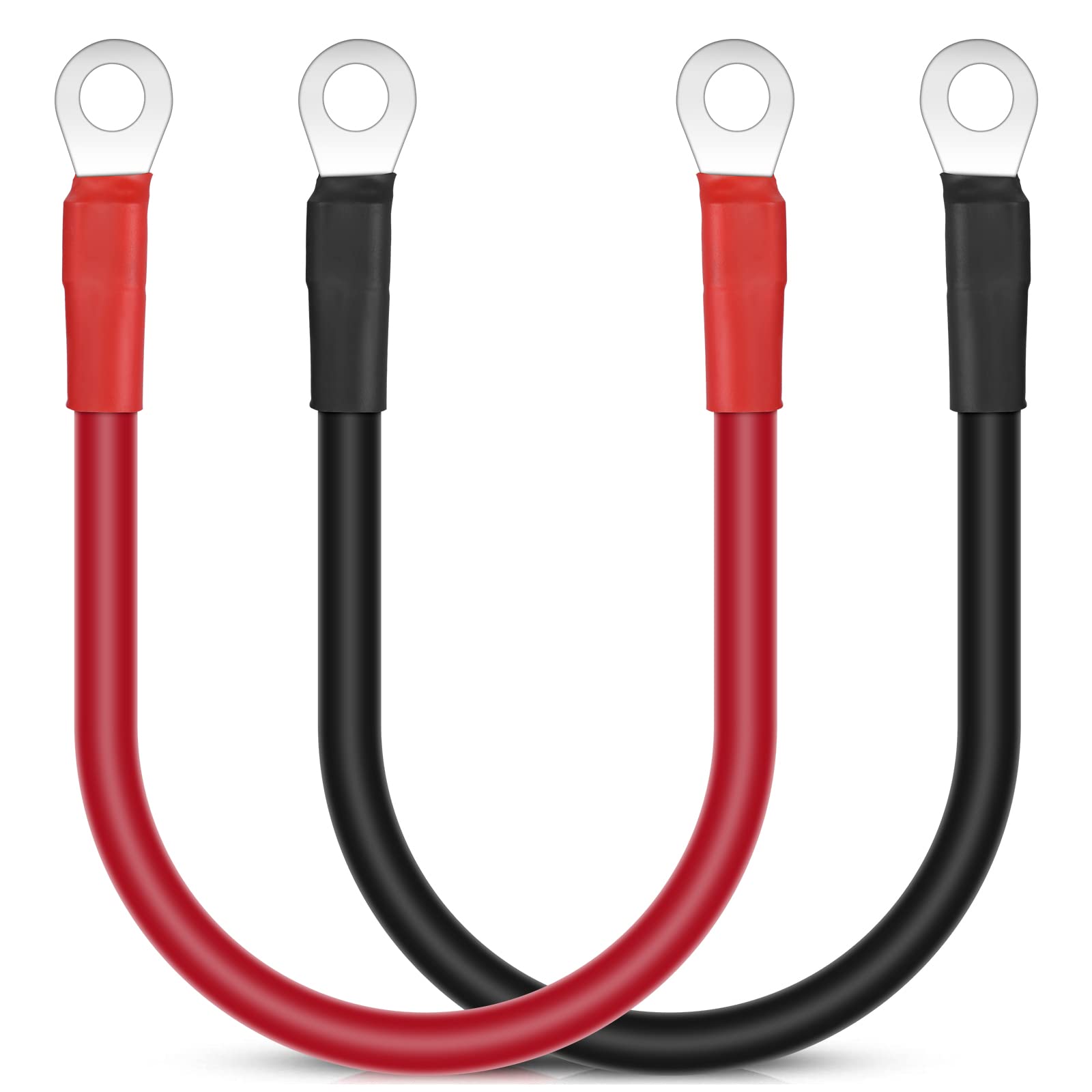 URAQT Batteriekabel, 2 Stück 30CM 16mm² 5AWG Starthilfekabel Auto 12V Batterie Kabel Rot Schwarz Kupferkabel mit M10 Ringklemmen Kupferdraht für Auto KFZ LKW Motorrad Solar Wohnmobil Marine Massekabel URAQT Batteriekabel, 2 Stück 30CM 16mm² 5AWG Starthilfekabel Auto 12V Batterie Kabel Rot Schwarz Kupferkabel mit M10 Ringklemmen Kupferdraht für Auto KFZ LKW Motorrad Solar Wohnmobil Marine Massekabel von URAQT