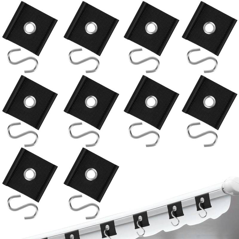 URAQT Kederleiste Haken, 10 Stück Kederöse für 5/6 mm 7/8 mm Kederschiene RV Markisenhaken Camping S Haken Zubehör Haken Set Zubehör Aufhänger für Wohnmobil Wohnwagen Innen und Außendekoration von URAQT