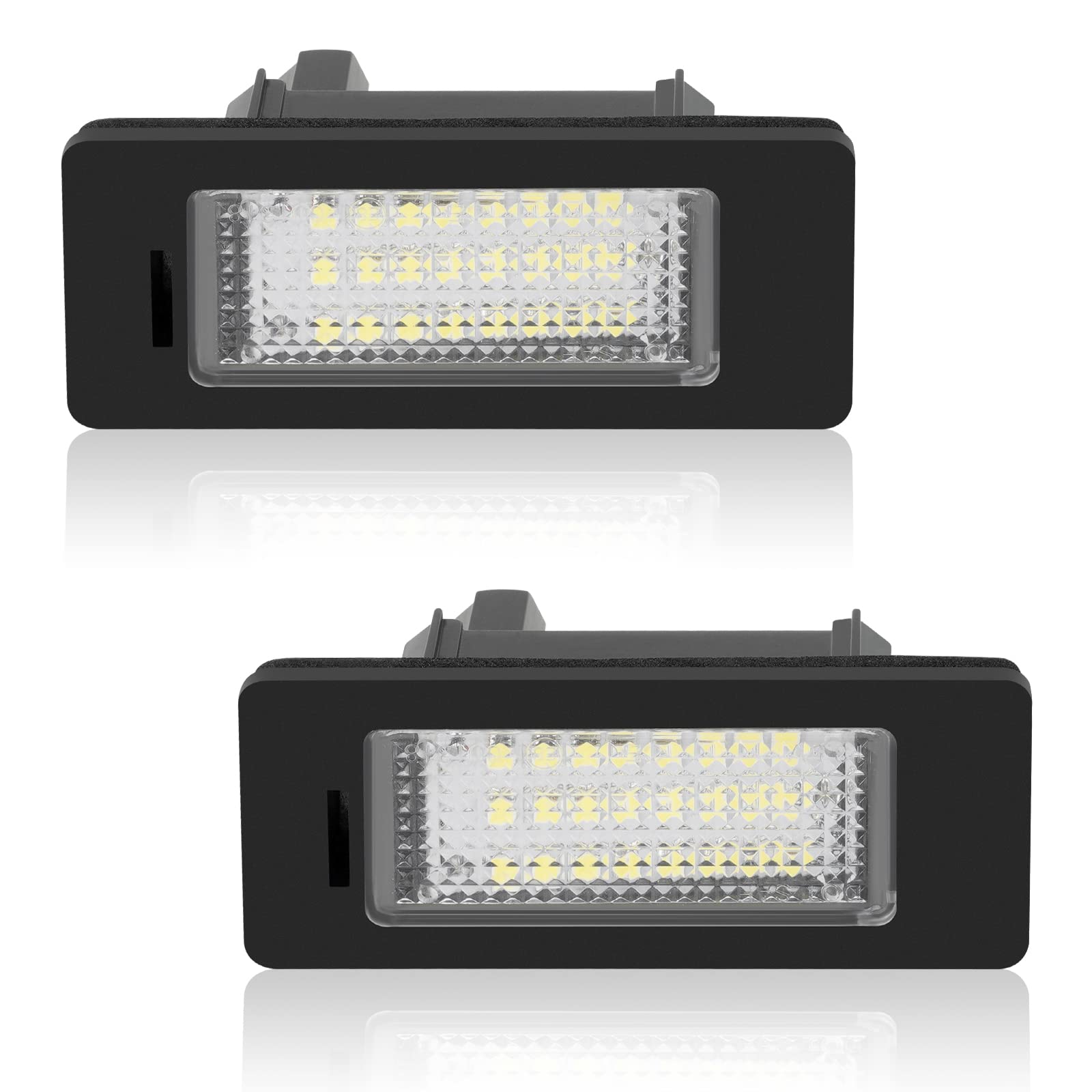 URAQT LED Kennzeichenbeleuchtung, 2 x 6500 K Kennzeichenleuchte 400Lm Heckleuchte Weiß Kennzeichen 12V Eingebauter Canbus für B-MW E39 E60 E82 E90 E92 E93 M3 E39 E60 E70 X5 E60 E61 M5 E88 URAQT LED Kennzeichenbeleuchtung, 2 x 6500 K Kennzeichenleuchte 400Lm Heckleuchte Weiß Kennzeichen 12V Eingebauter Canbus für B-MW E39 E60 E82 E90 E92 E93 M3 E39 E60 E70 X5 E60 E61 M5 E88 von URAQT