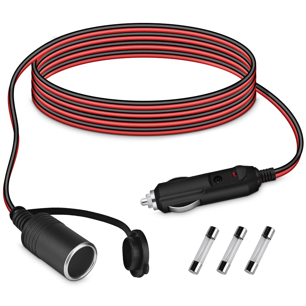 URAQT Verlängerungskabel für Auto, 2 M 12 V-24 V DC KFZ Zigarettenanzünder-Verlängerungskabel 17 AWG-Stecker Universeller Wasserdichter Verlängerungskabel Mit 3 15-A-Sicherung More Power URAQT Verlängerungskabel für Auto, 2 M 12 V-24 V DC KFZ Zigarettenanzünder-Verlängerungskabel 17 AWG-Stecker Universeller Wasserdichter Verlängerungskabel Mit 3 15-A-Sicherung More Power von URAQT