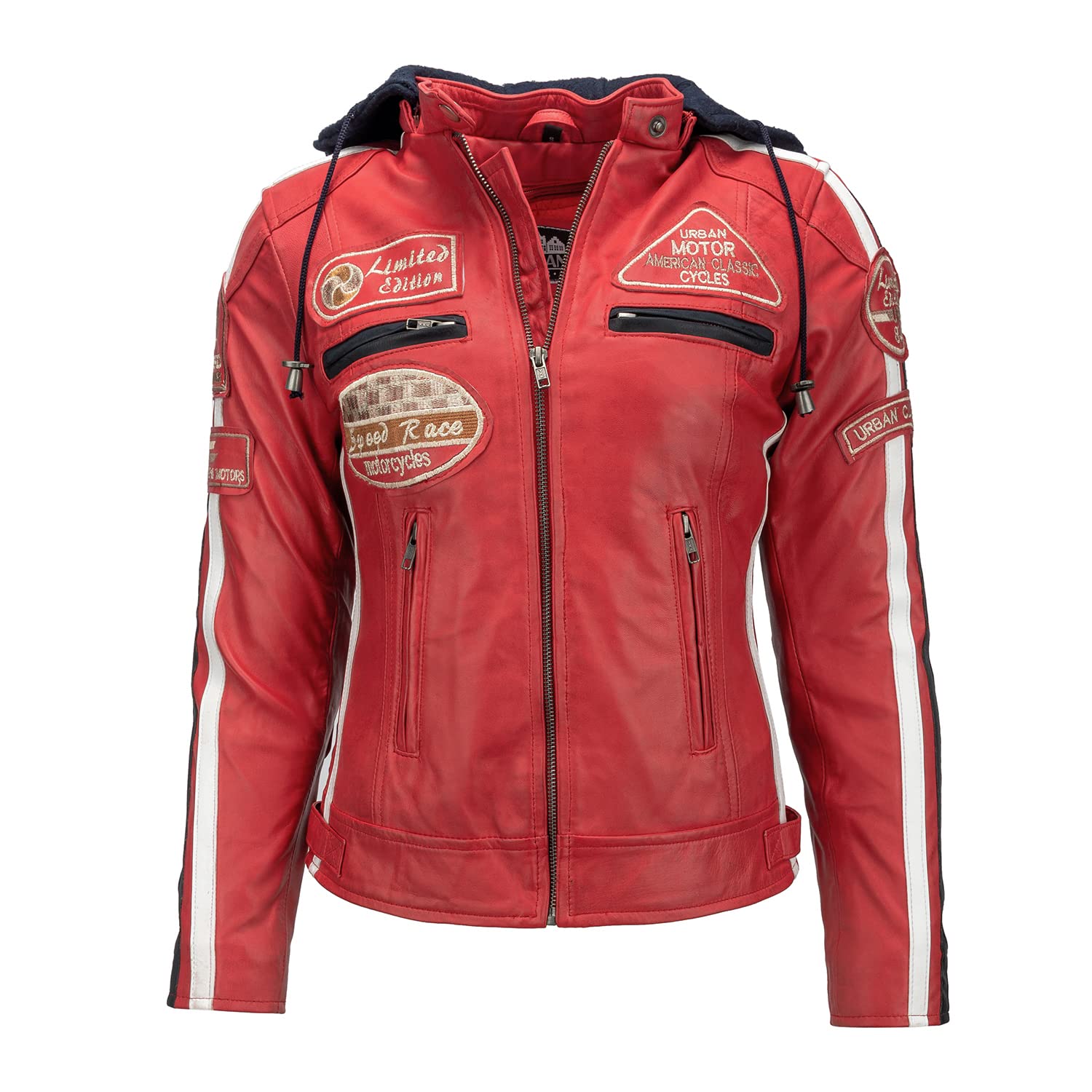URBAN 5884 Motorradjacke Damen Mit Protektoren, Damenjacke aus Lammleder, Protektoren für Rücken, Schultern und Ellenbogen URBAN 5884 Motorradjacke Damen Mit Protektoren, Damenjacke aus Lammleder, Protektoren für Rücken, Schultern und Ellenbogen von URBAN 5884