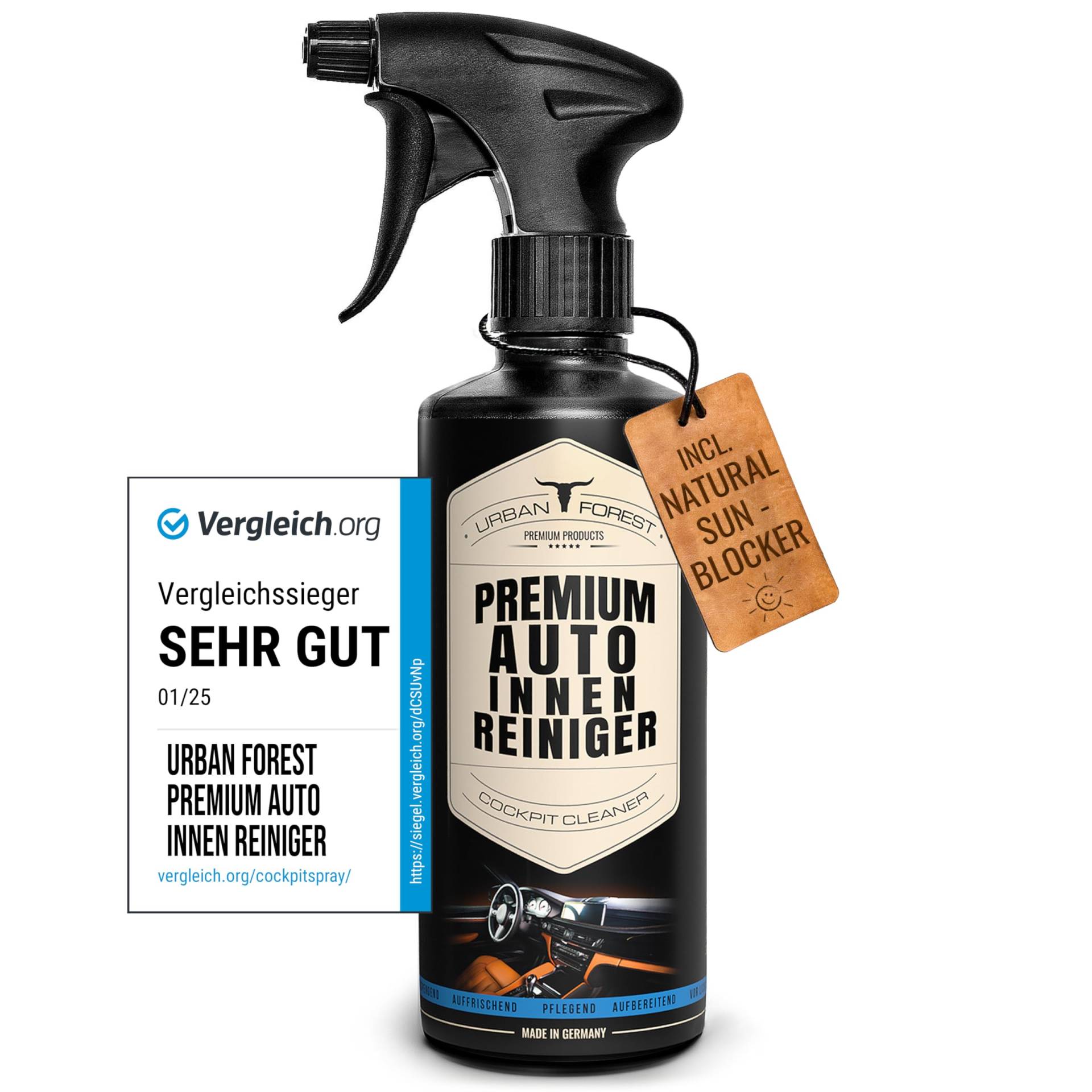 URBAN Forest® Auto Innenraumreiniger für Cockpitpflege & Innenraumpflege 500ml | Auto Polsterreiniger, Cockpit Reiniger | Profi Autopflege mit Auto Innen Reiniger für Kunststoff, Polster & Leder URBAN Forest® Auto Innenraumreiniger für Cockpitpflege & Innenraumpflege 500ml | Auto Polsterreiniger, Cockpit Reiniger | Profi Autopflege mit Auto Innen Reiniger für Kunststoff, Polster & Leder von · URBAN FOREST · PREMIUM PRODUCTS