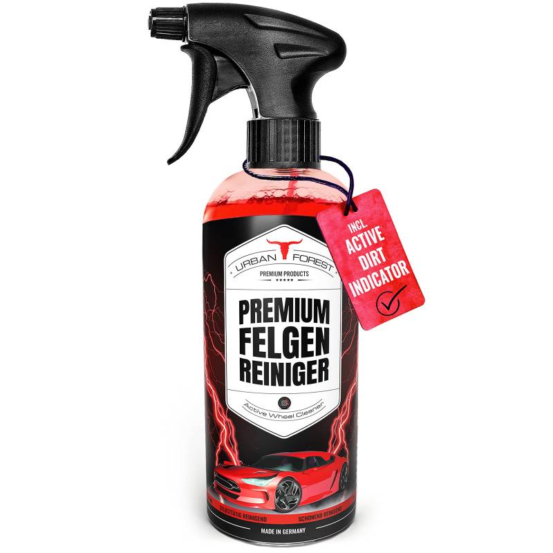 Felgenreiniger zur Felgenpflege | Professionelle Felgen-Reinigung für Alufelgen & Stahlfelgen 1 Liter | Autopflege für Sommer-Reifen/Winter-Reifen | Premium Felgen Reiniger | URBAN Forest von URBAN FOREST PREMIUM PRODUCTS