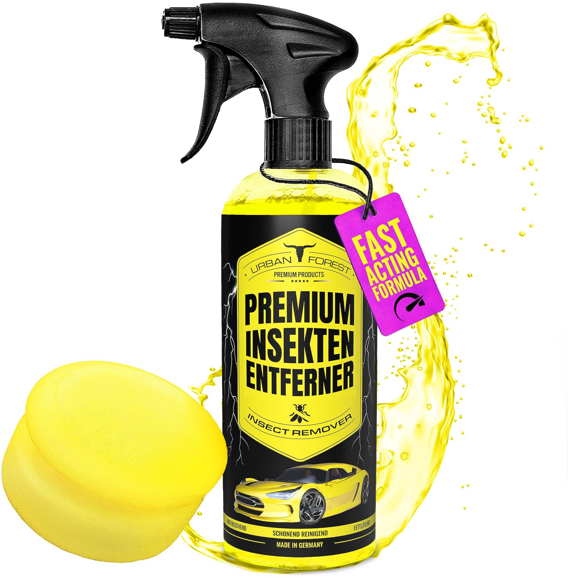 Sparset Auto Insektenentferner + Schwamm zur Reinigung | Scheiben Reiniger & Auto Insekten Reiniger für Autopflege | Premium Insekten Entferner extra stark mit Tiefenwirkung von URBAN Forest 500ml Sparset Auto Insektenentferner + Schwamm zur Reinigung | Scheiben Reiniger & Auto Insekten Reiniger für Autopflege | Premium Insekten Entferner extra stark mit Tiefenwirkung von URBAN Forest 500ml von · URBAN FOREST · PREMIUM PRODUCTS