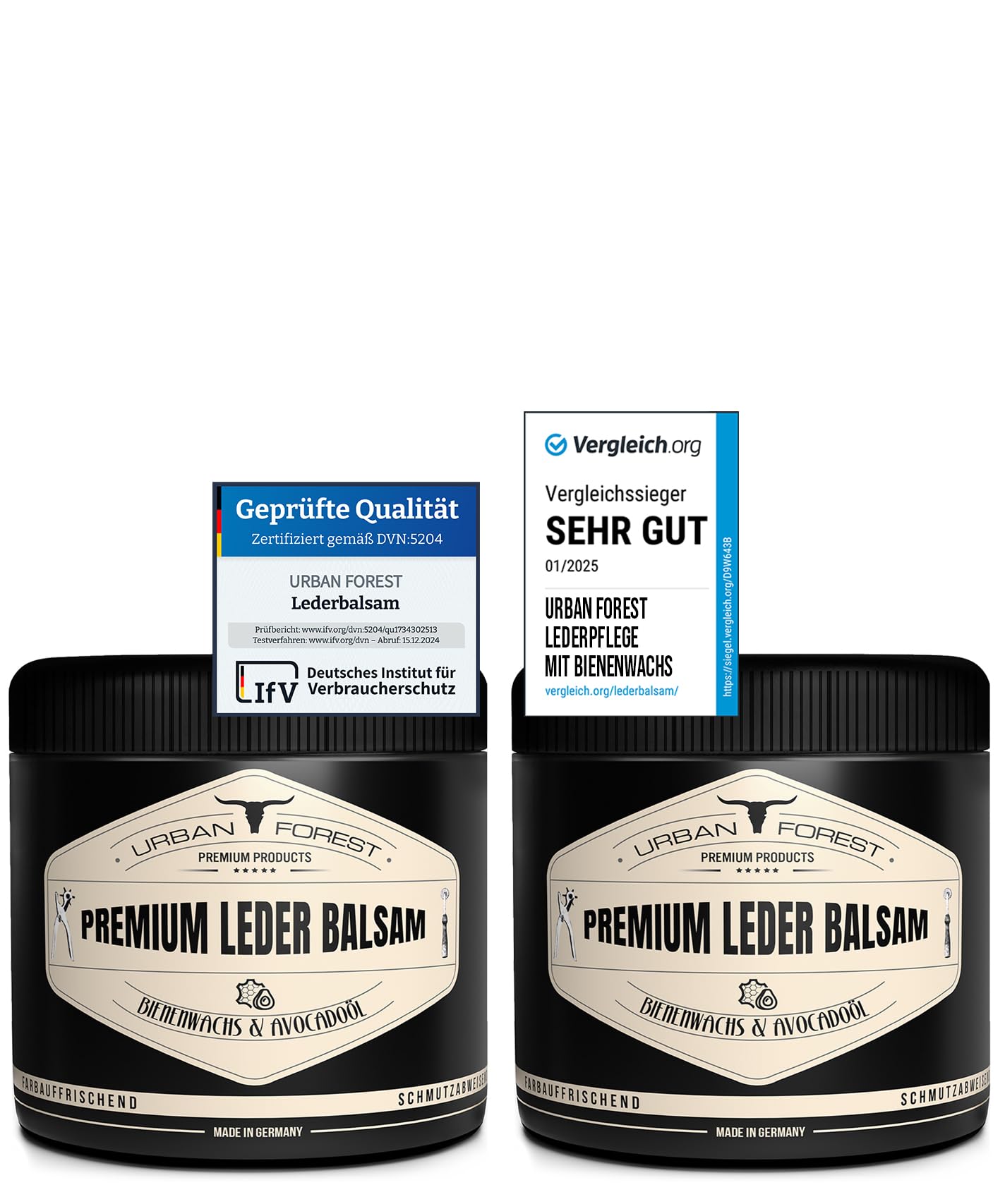 URBAN FOREST Leder Balsam 2er Sparset zur Lederpflege für Sofa Auto Möbel Jacke Ledercouch Schuhe Sattel -Premium Lederbalsam mit natürlichem Bienenwachs & Avocado-Öl 2X 500ml URBAN FOREST Leder Balsam 2er Sparset zur Lederpflege für Sofa Auto Möbel Jacke Ledercouch Schuhe Sattel -Premium Lederbalsam mit natürlichem Bienenwachs & Avocado-Öl 2X 500ml von URBAN FOREST