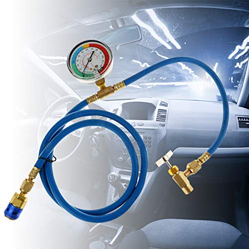 R134A 1.5M/4.9Ft Kältemittel Messschlauch mit Manometer - Auto Ladeschlauch Klimaanlage Kältemittel Füllschlauch Adapter R134A 1.5M/4.9Ft Kältemittel Messschlauch mit Manometer - Auto Ladeschlauch Klimaanlage Kältemittel Füllschlauch Adapter von URCheers