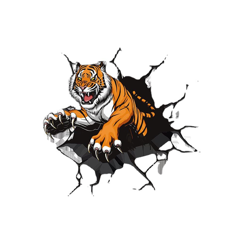 3D Tiger Aufkleber Auto Sticker Frontscheibenaufkleber 2 Paar PVC Wasserdichter Autoaufkleber Lustige Persönlichkeit Car Aufkleber Sticker Dekor Folie Autoaufkleber Tattoo 3D Auto Styling Aufkleber von URFEDA