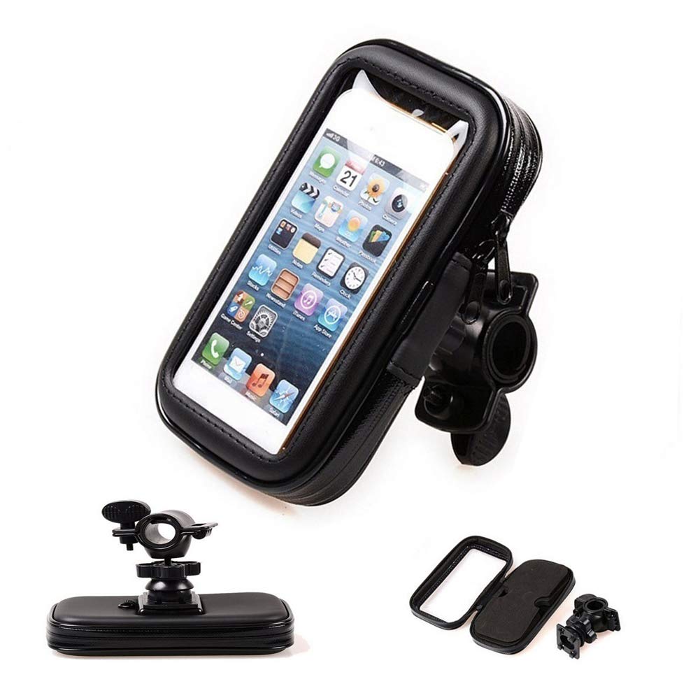 URFEDA Fahrrad Rahmentasche, Fahrrad Handyhalterung Wasserdicht Super Empfindlicher Touchscreen mit Kopfhörerloch MTB Druckfest Rahmen 360°Drehbarem Für 4.7-6.3 Zoll Handys GPS Navi Geräte von URFEDA