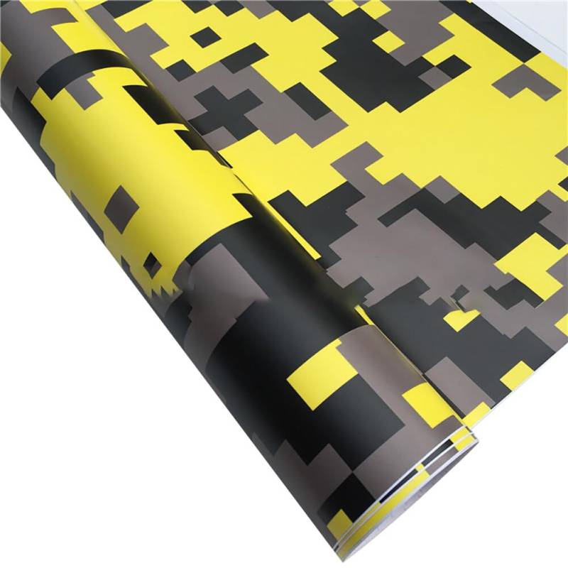 URFEDA Tarnung Auto Folie, 152cmx30cm Tarnung Selbstklebend Autofolie aus Vinyl, Camouflage Autoaufkleber Wasserdichter Camouflage Auto Folie Aufkleber DIY Camo Vinyl Wrap Auto Motorrad Aufkleber von URFEDA