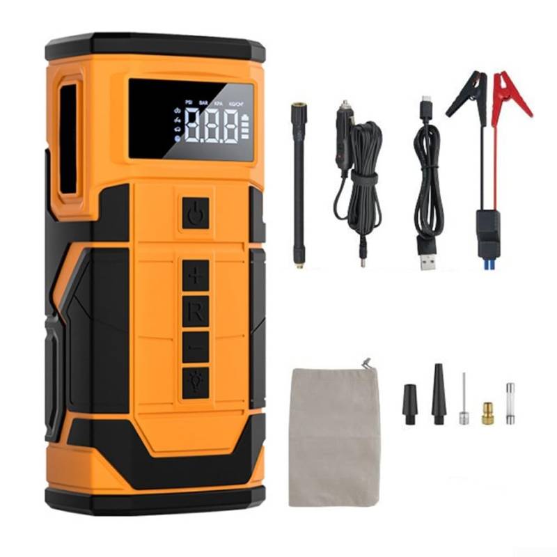 High Capacity Inflatable Battery Starter 8000A Jump Start with Easy Tire Inflation von URPIZY