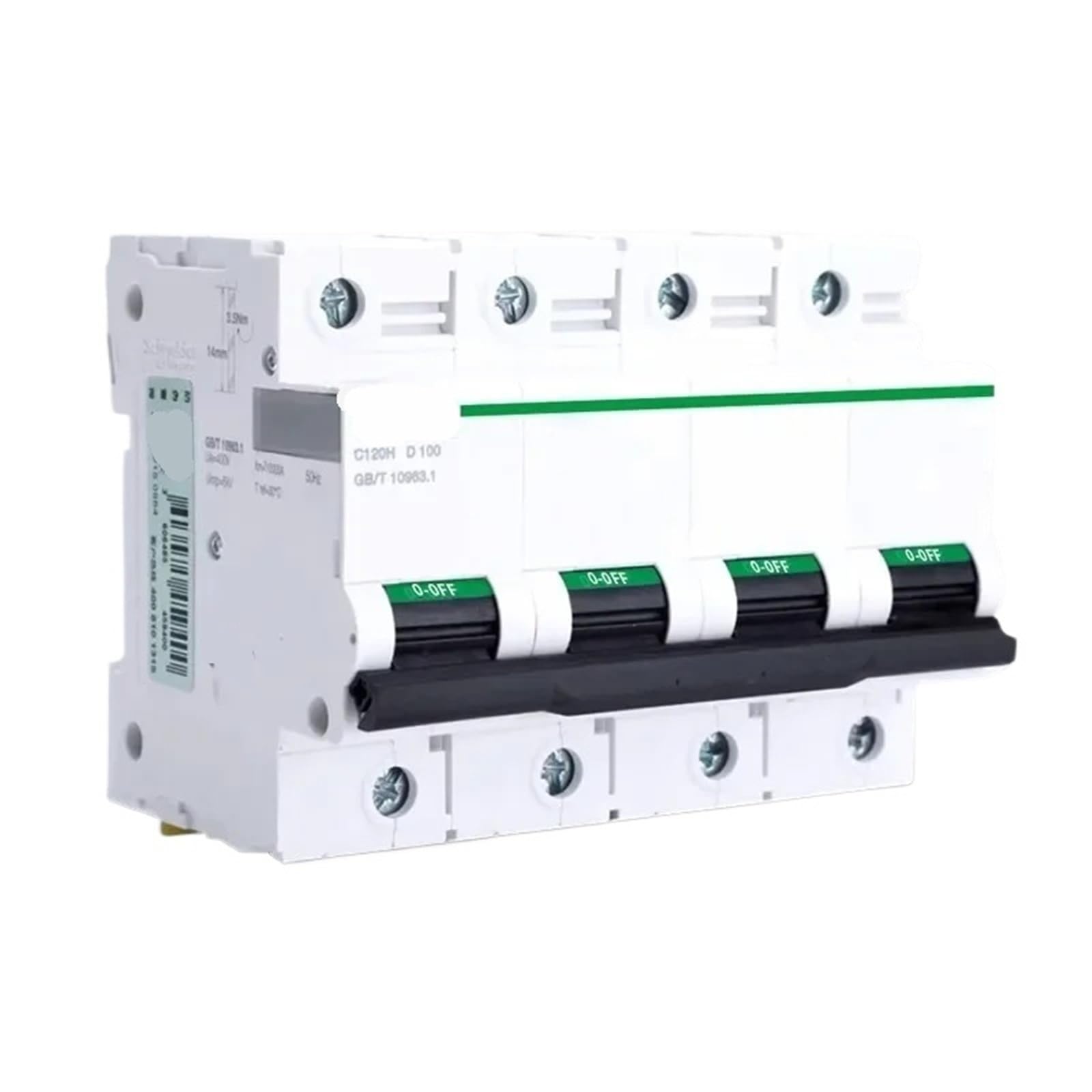 Elektrischer Luftschalter C120H Hochstrom-Leistungsschalter 63a 80a 100a 125a 1P 2P 3P 4P Typ C/Typ D 1St(3P,100A) von URUJAMOY