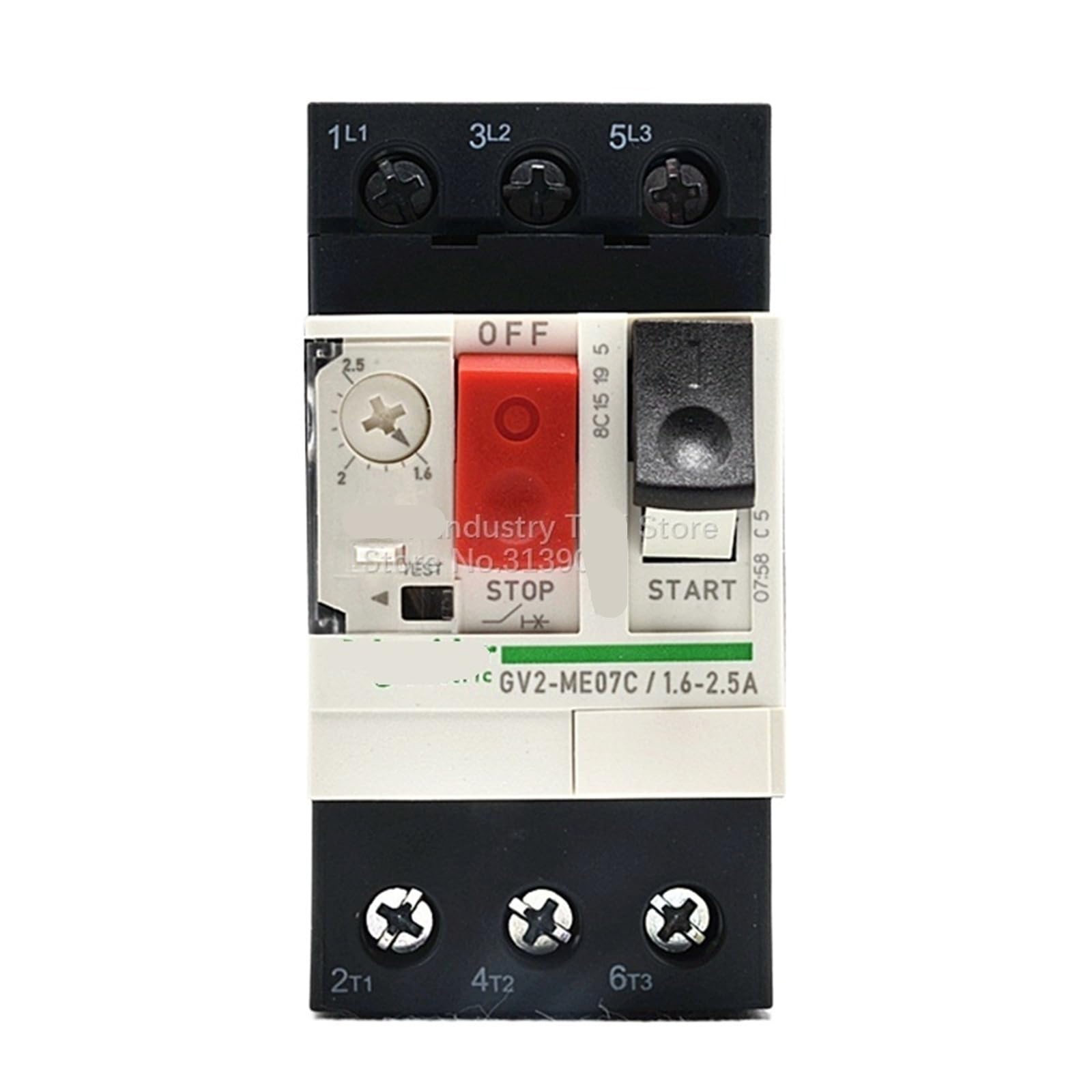 GV2ME07C Motorschutzschalter GV2-ME07C 1,6–2,5A Druckknopf 3P Thermomagnetischer Typ Schwarz 1Stk GV2ME07C Motorschutzschalter GV2-ME07C 1,6–2,5A Druckknopf 3P Thermomagnetischer Typ Schwarz 1Stk von URUJAMOY