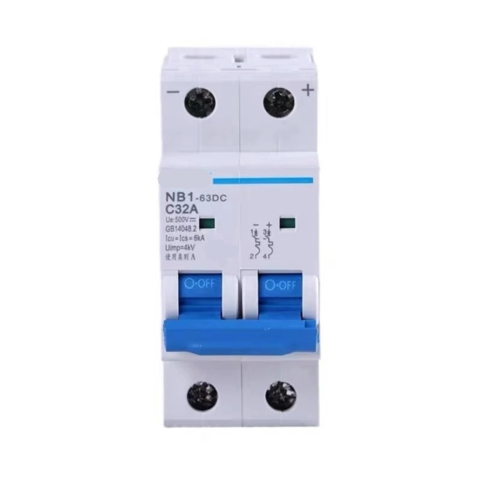 NB1-63DC DC MCB Mit Shunt Release Solar Energie Photovoltaik Mini Circuit Breaker 2P DC250V DC500V DC1000V NB1 S9 1Pcs(40A,AC DC 24V_MCB 2P DC500V) von URUJAMOY