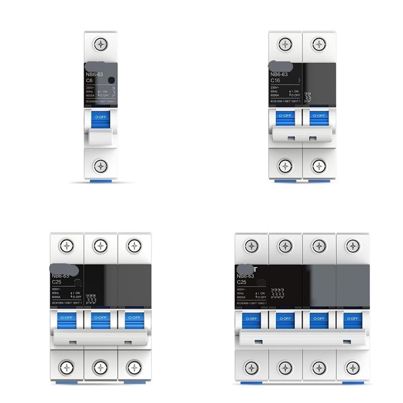 NB6-63 DZ30 DZ40 EPN DPN TPN 1P 2P 3P 4P AC 230/400V ROCB Circuit Breaker DIN Schiene Montage Miniatur Luft Schalter 1Pcs(2P,32A) von URUJAMOY
