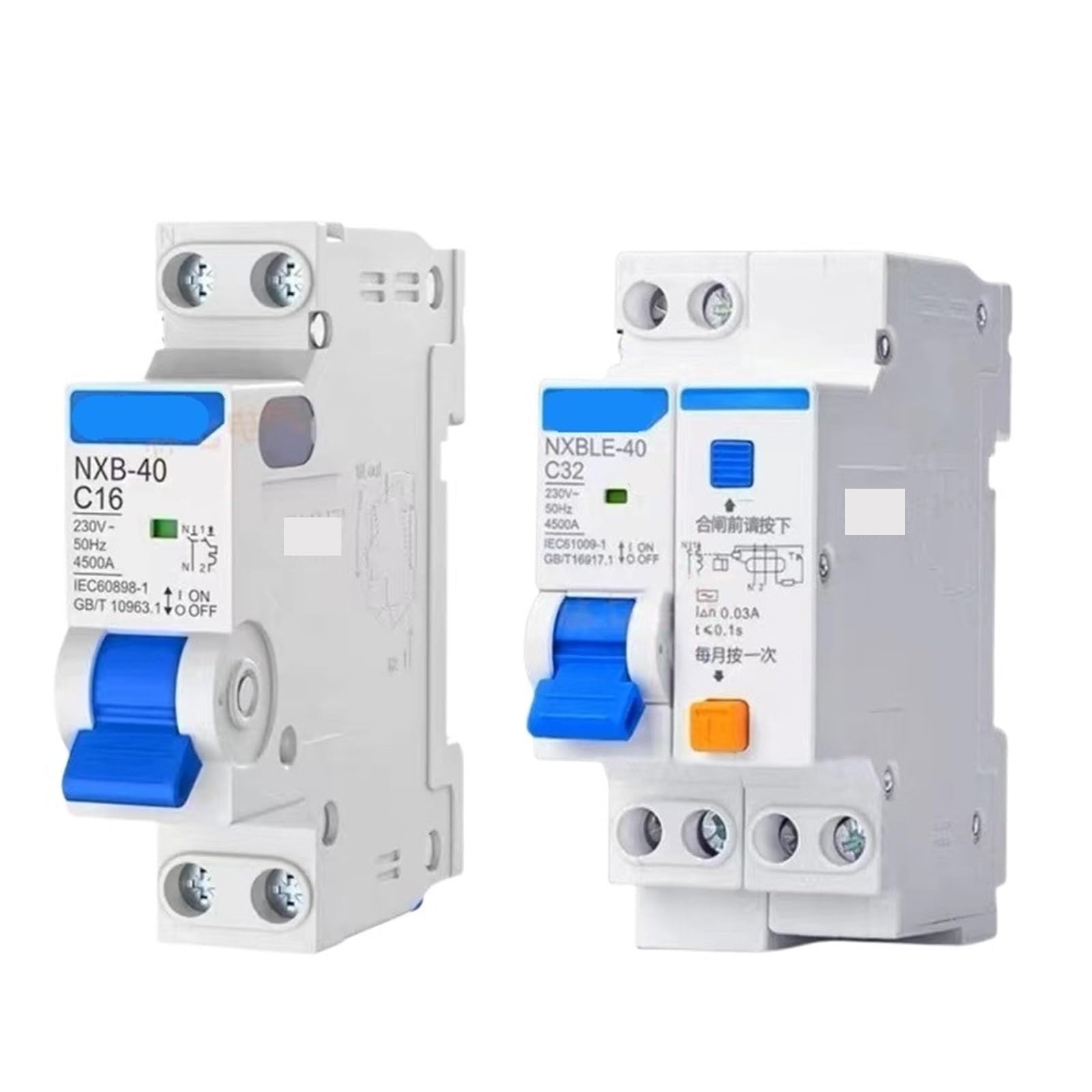 NXB-40 NXBLE-40 1P + N DPNL 10A 16A 20A 25A 32A 40A Fehlerstromschutzschalter FI-SCHUTZSCHALTER RCBO MCCB 1 Stücke(NXBLE-40 1P N(RCBO),25A) von URUJAMOY