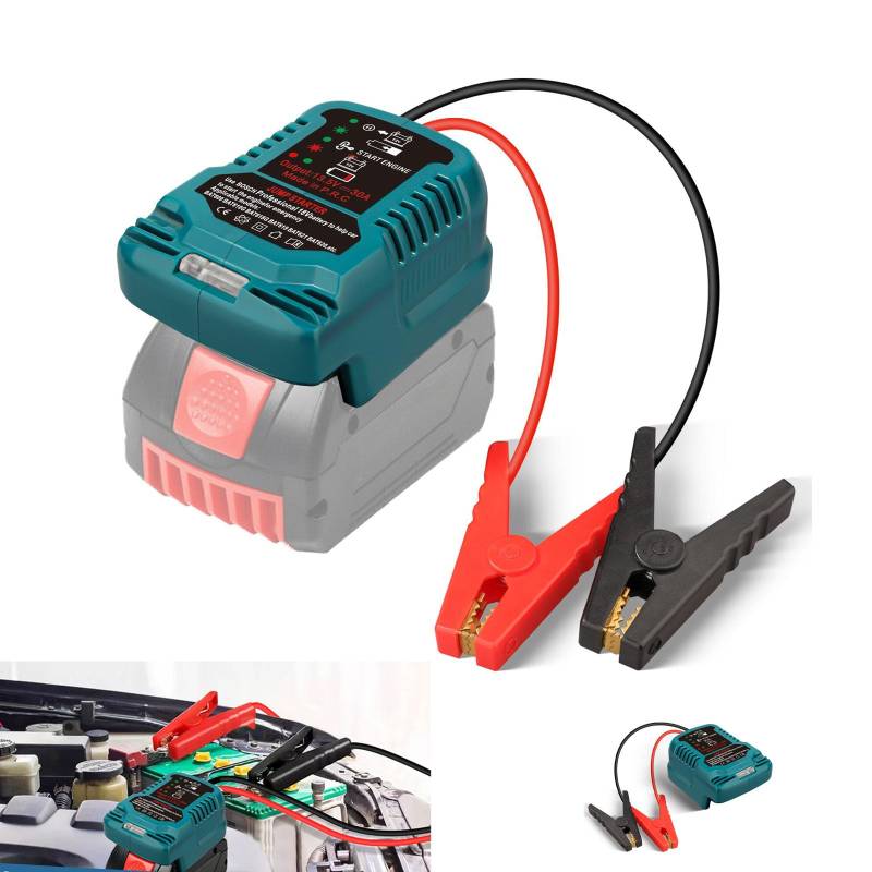 Auto Starthilfe Powerbank Adapter für Bosch GBA18V Akku, Jump Starter Autobatterie-Booster mit 11AWG-Kabel, Auto Safe Batteriestarter (Batterie Nicht inbegriffen) von URUN