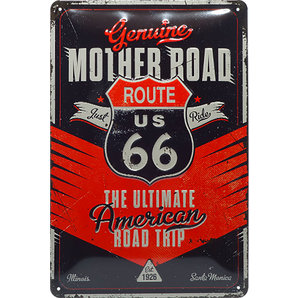 Blechschild Route 66 Maße: 20x30 cm US Highways von US Highways