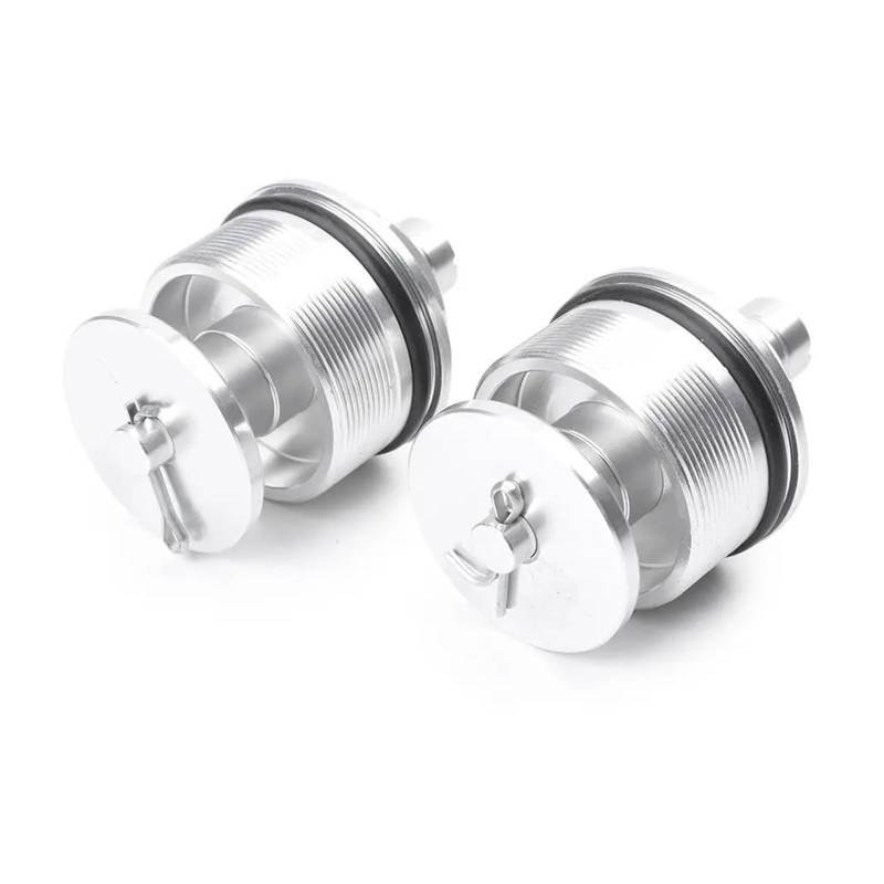 USAMZOM Motorrad-Stoßdämpferschrauben Für HON&DA CB400 Für SuperFour CB-1 CB400 NSR250 CBR400 NC23 NC29 Motorrad Einstellbare Vordere Stoßdämpfer Schrauben(Silber) von USAMZOM