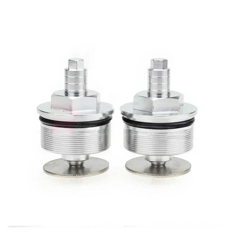 USAMZOM Motorrad-Stoßdämpferschrauben Für HON&DA Für Hornet CB600F VTR250 1998-2017 Motorrad Stoßdämpfer Schraube Kappe Gabelversteller Gabel Schrauben(Silber) von USAMZOM