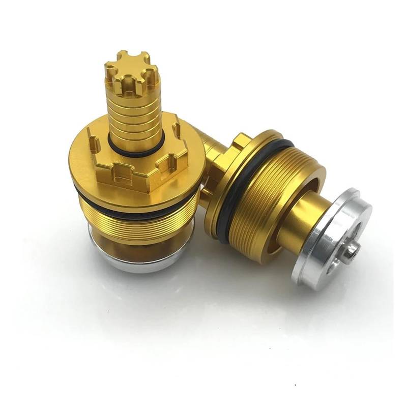 USAMZOM Motorrad-Stoßdämpferschrauben Für YA&MAHA YZF-R25 2013–2018 Motorrad-Stoßdämpfer-Schraubenabdeckung Vorne(Gold) von USAMZOM