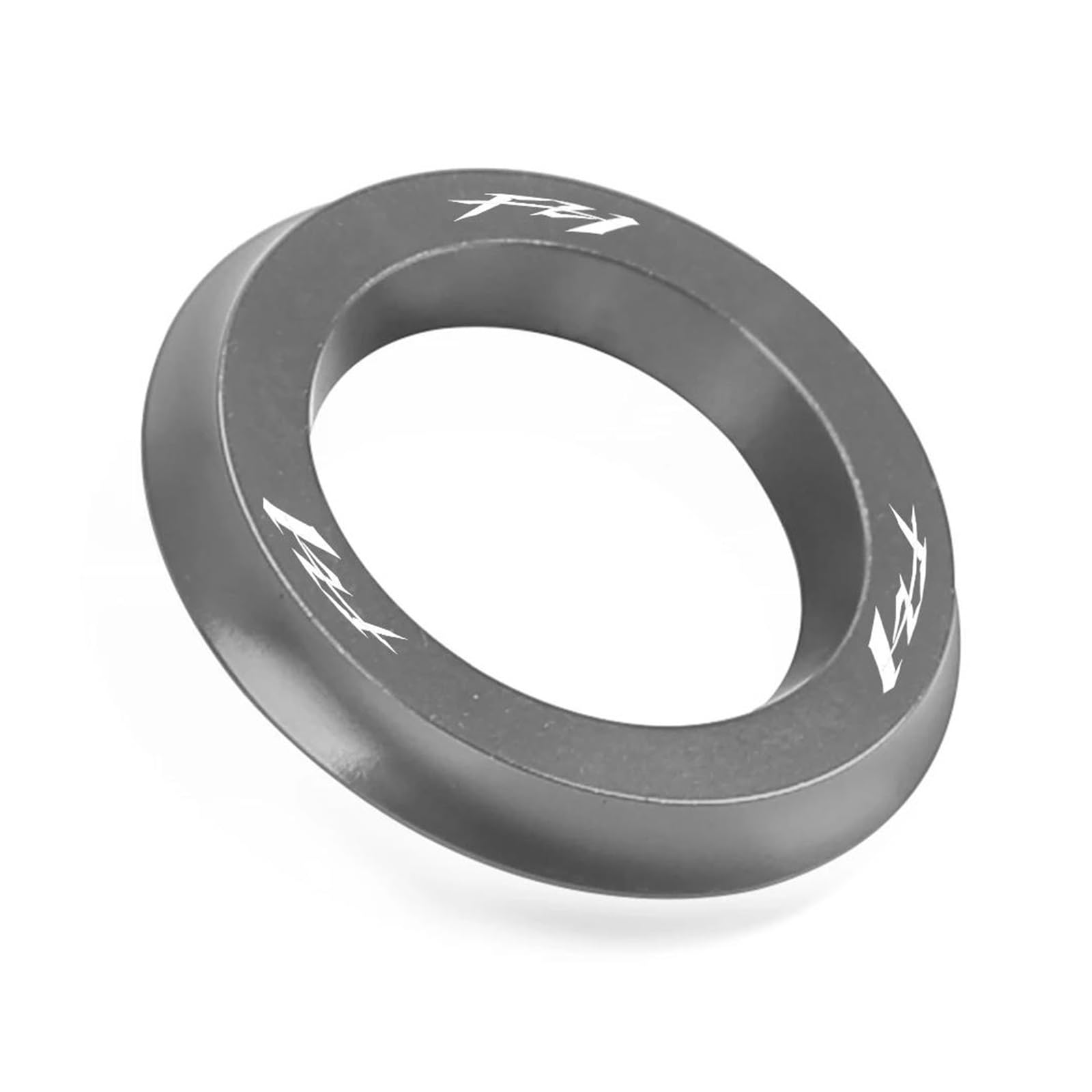 USAMZOM Zündschalter Dekorationsring Für YA&MAHA FZ1 2006–2015 Motorrad-Zündschalter-Schlüssel-Abdeckungsring(Gris,with Logo) von USAMZOM