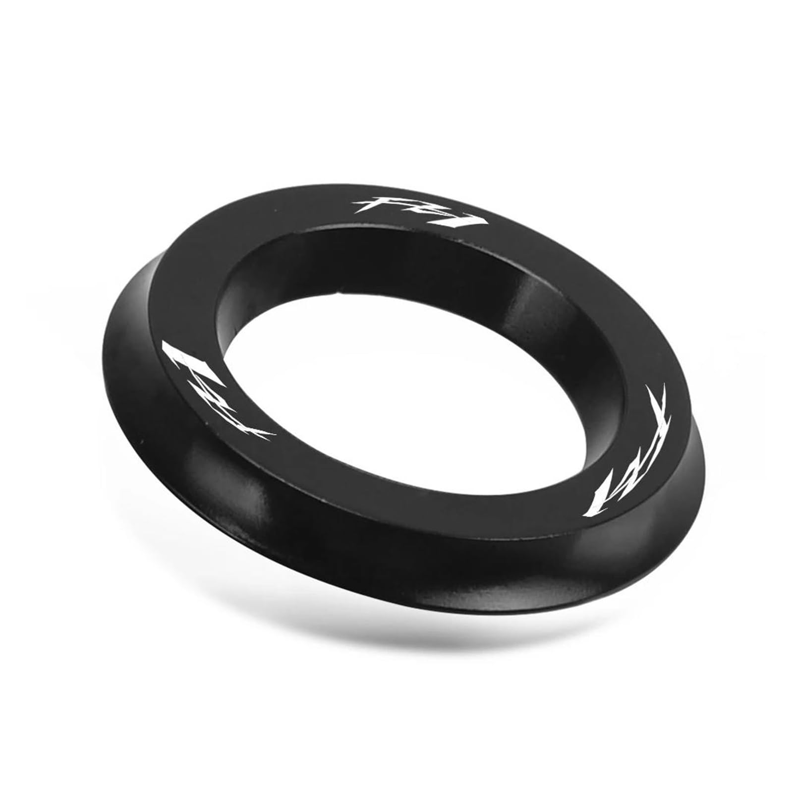 USAMZOM Zündschalter Dekorationsring Für YA&MAHA FZ1 2006–2015 Motorrad-Zündschalter-Schlüssel-Abdeckungsring(Schwarz,with Logo) von USAMZOM