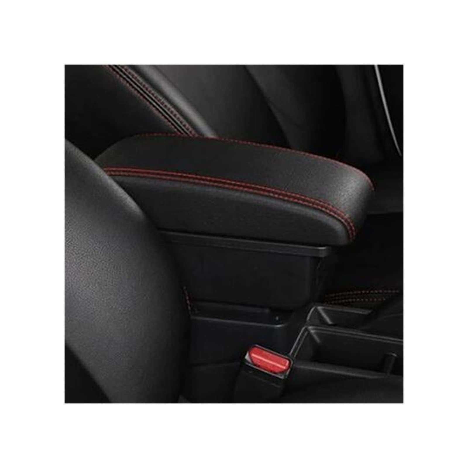 USDGIW Armlehnenbox Für Abarth 595 Central Store Inhalt Aufbewahrungsbox Mit Getränkehalter Aschenbecher USB-Schnittstelle Zubehör Mittelarmlehne (Farbe : A3 No USB) von USDGIW