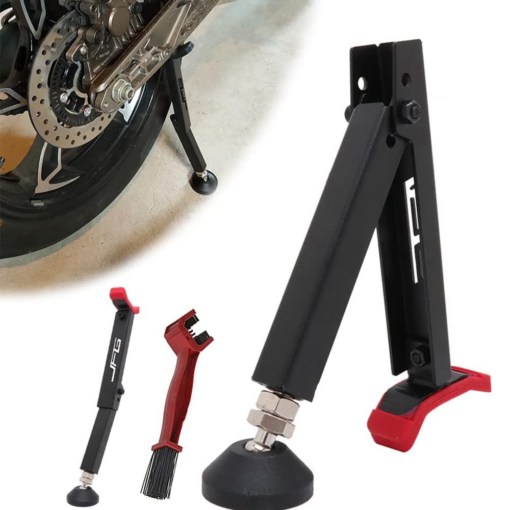 Motorrad Universal Tragbarer Hinterradständer Hinterrad Hebeständer Motorrad Hebeständer mit Kettenbürste für Most Motorrad - Rot von USTPO