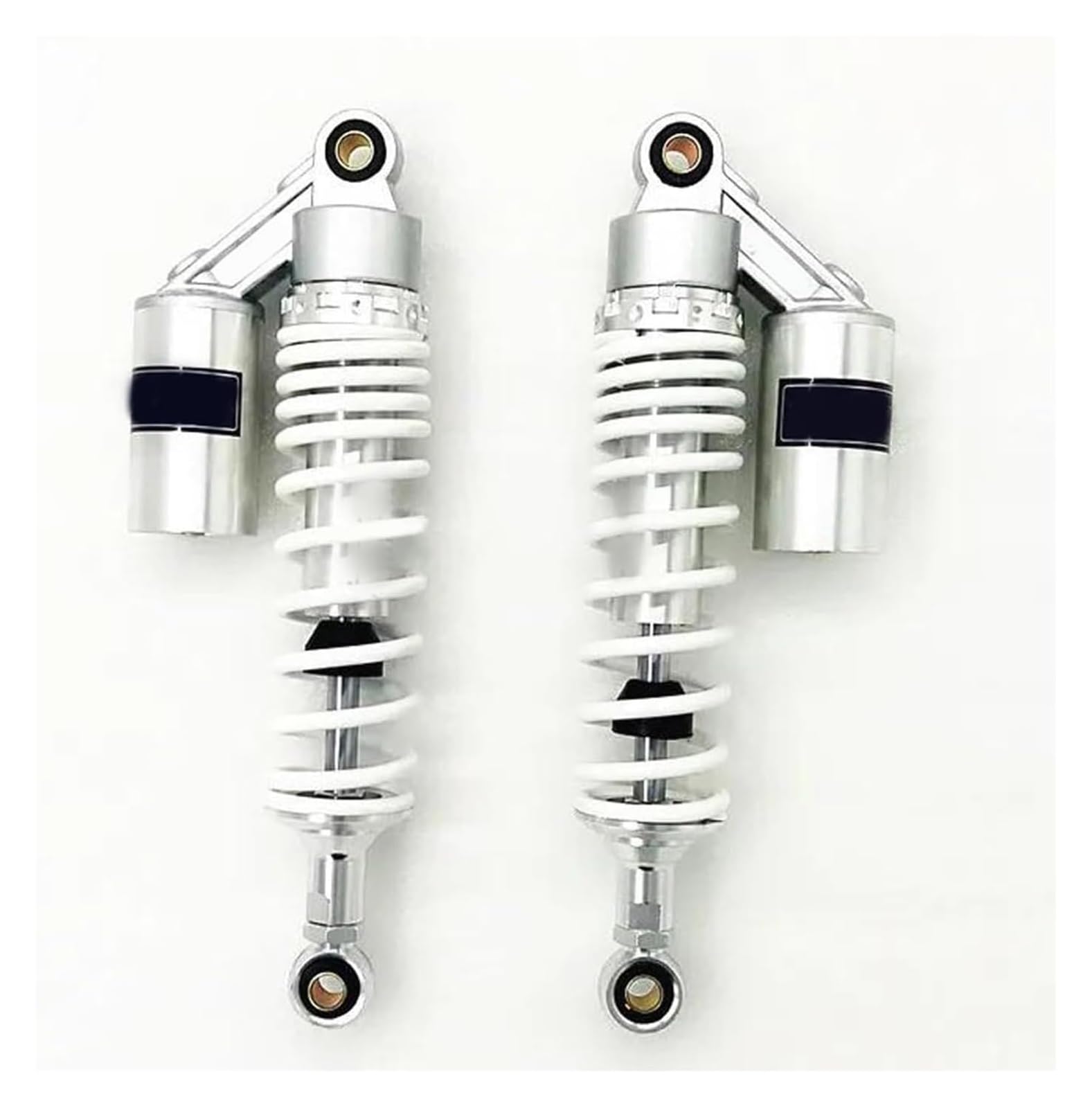 Motorrad Stoßdämpfer Hinten Für Cb400 Cx500 Weiß Universal Chrom 7mm Frühling 320mm 330mm Motorrad Stoßdämpfer Motorrad Hinten Stoßdämpfer(330mm White) von UTONGMU