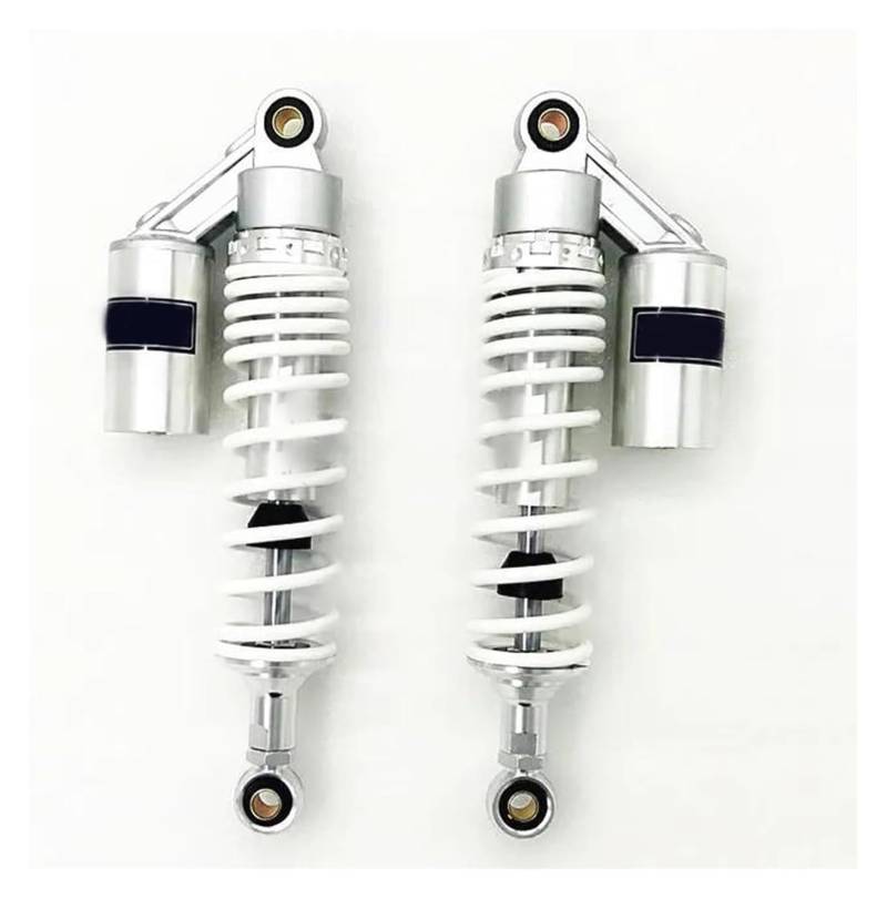 Motorrad Stoßdämpfer Hinten Für Cb400 Cx500 Weiß Universal Chrom 7mm Frühling 320mm 330mm Motorrad Stoßdämpfer Motorrad Hinten Stoßdämpfer(330mm White) von UTONGMU