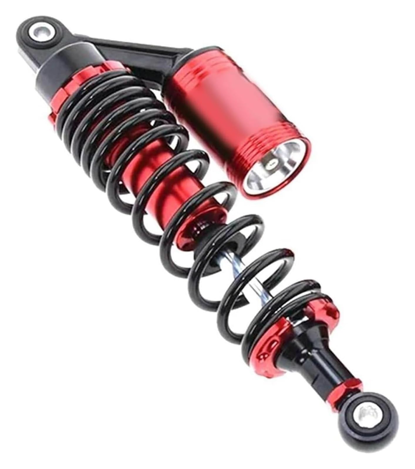 Motorrad Stoßdämpfer Hinten Für Roller ATV Quad Universal 320mm 340mm Motorrad Hinten Air Stoßdämpfer Hinten Suspension Hinten Stoßdämpfer(340mm Red Round) von UTONGMU