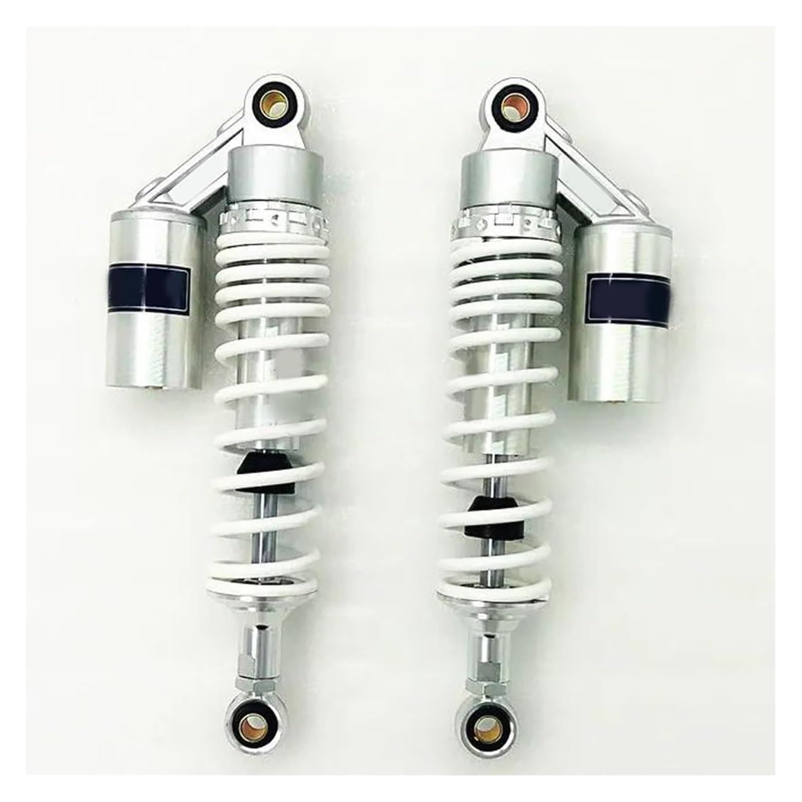 Motorrad Stoßdämpfer Hinten Für S&uzuki Motorrad-Stoßdämpfer Universal Chrom 7mm Feder 320mm 330mm Motorrad-Stoßdämpfer(320mm White) von UTONGMU